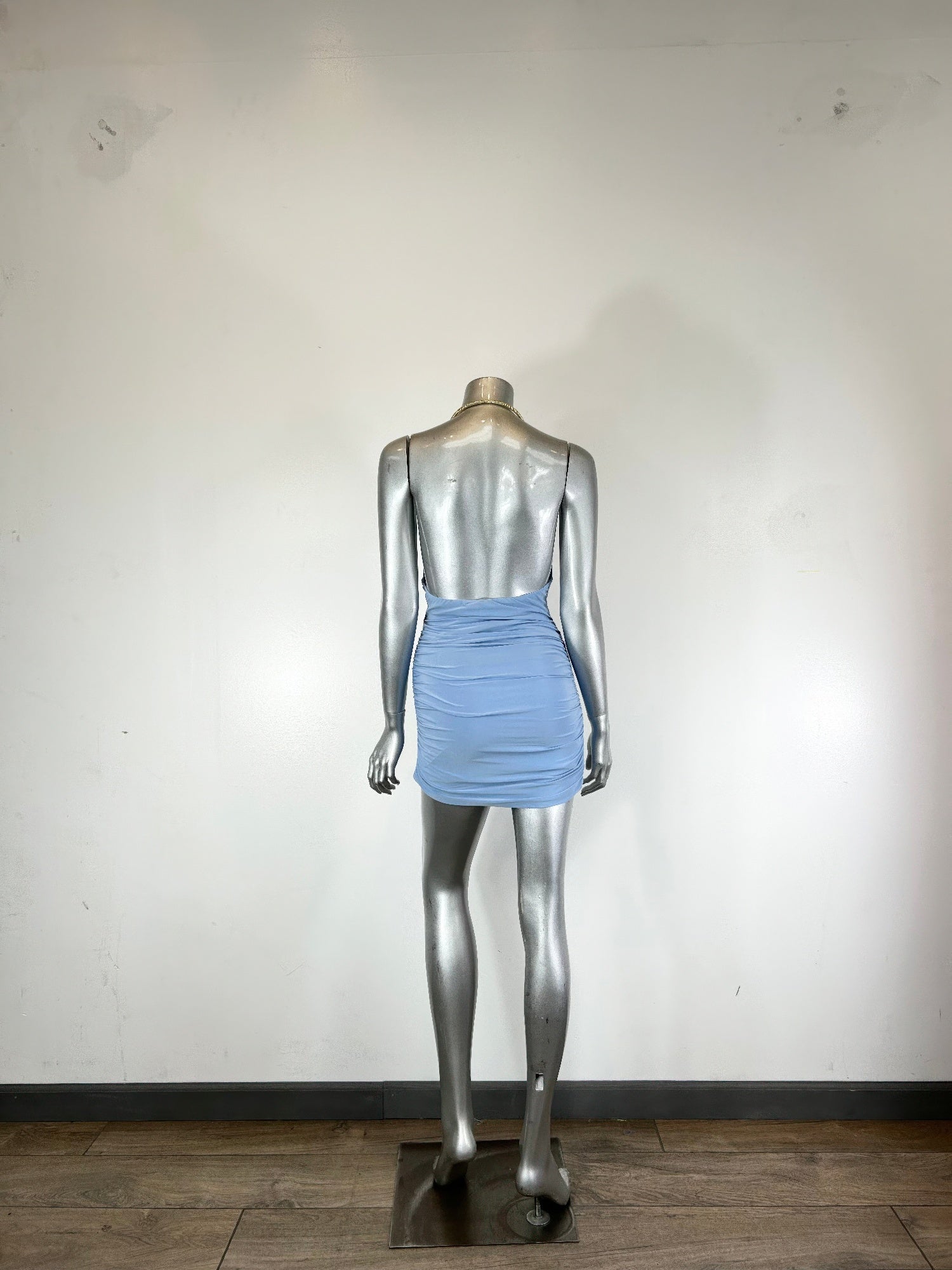 Mini Dress,draped Cowl Neck,necklace - Flip Flop Dynasty