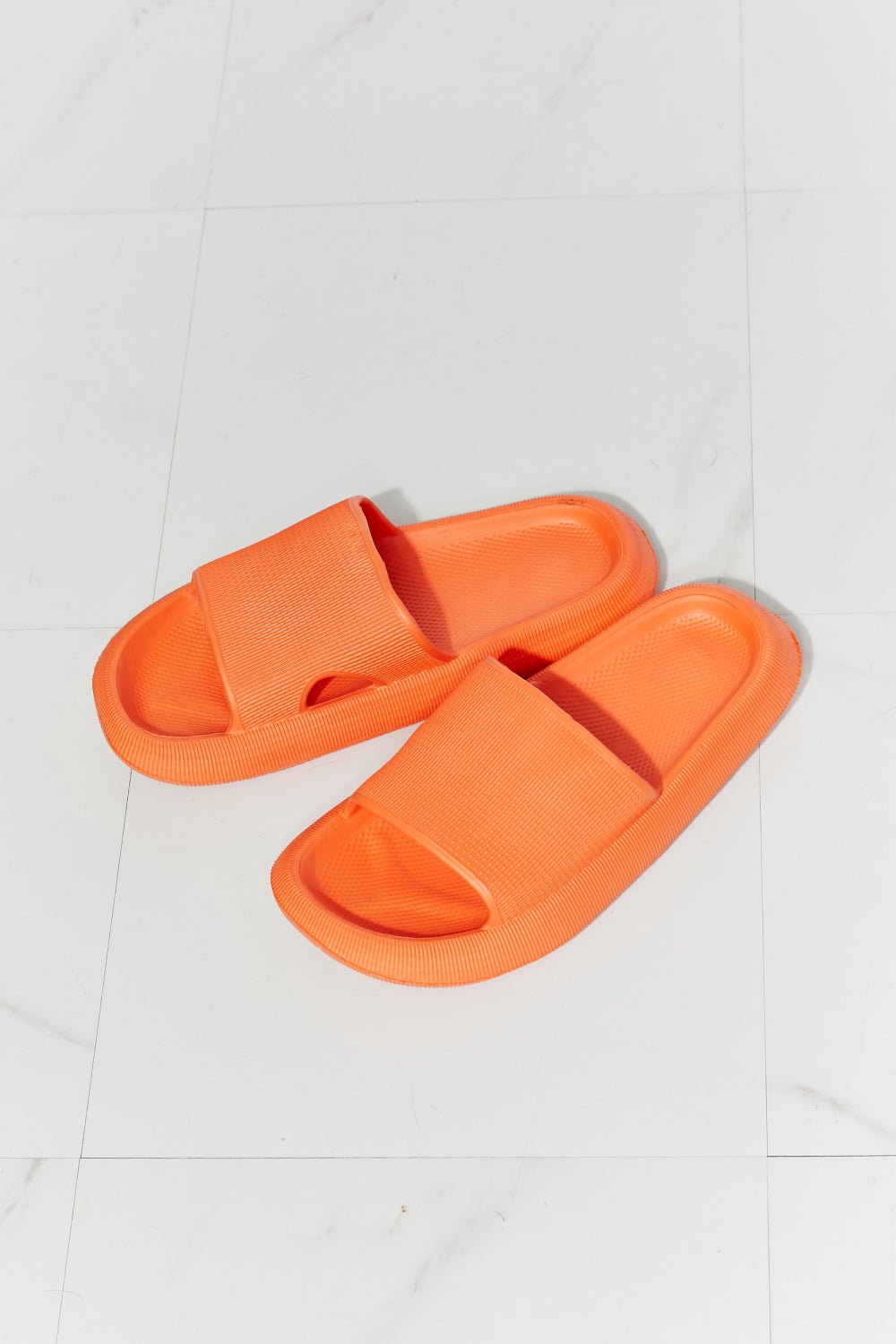 MMShoes Arms Around Me Open Toe Slide in Orange - Flip Flop Dynasty