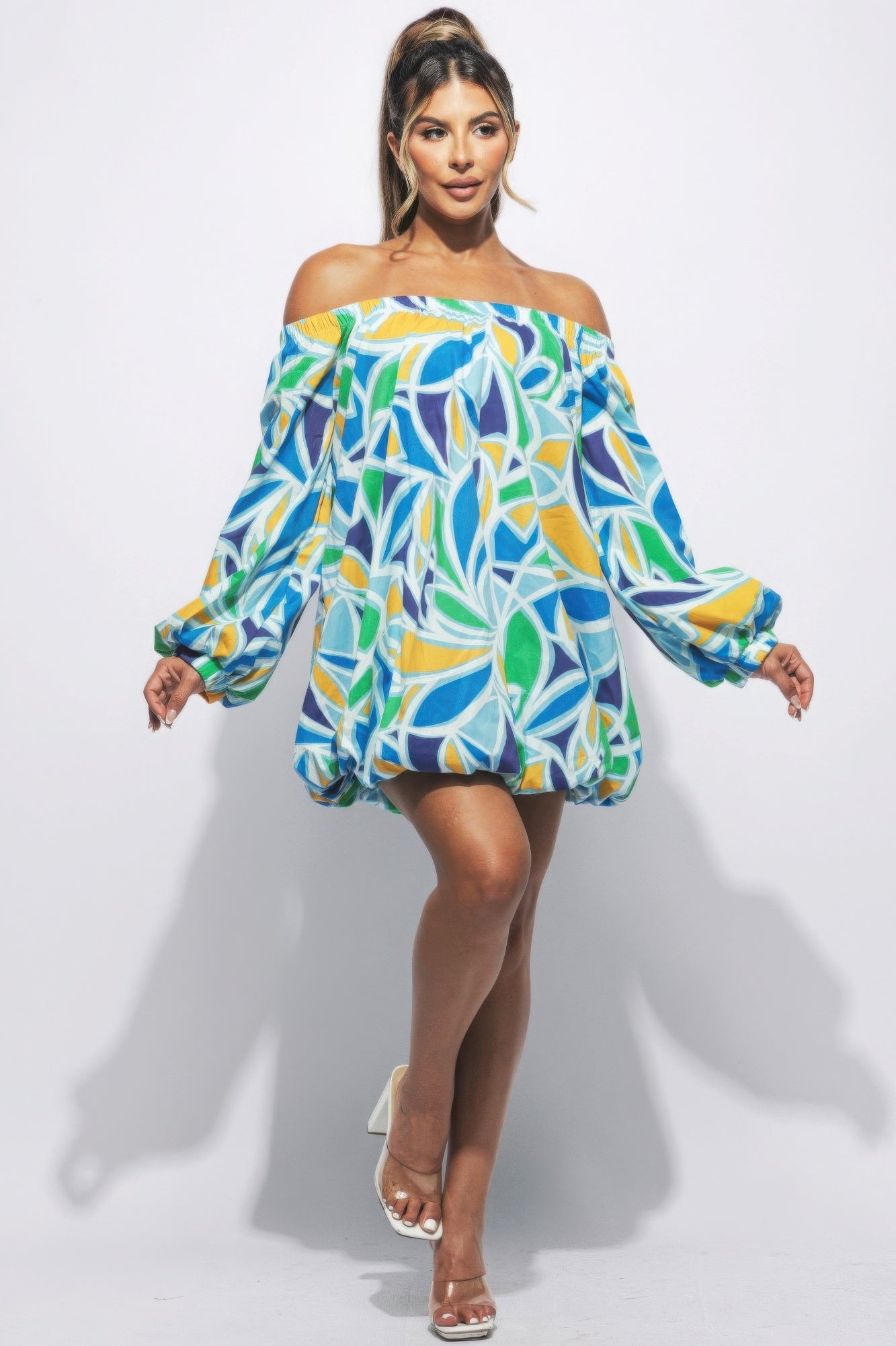 Off Shoulder Bubble Dress - Flip Flop Dynasty