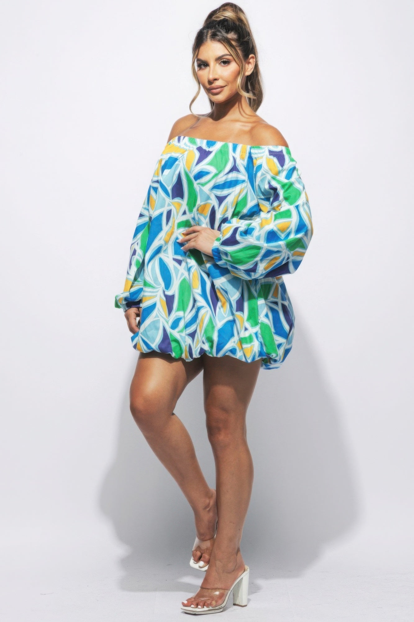 Off Shoulder Bubble Dress - Flip Flop Dynasty