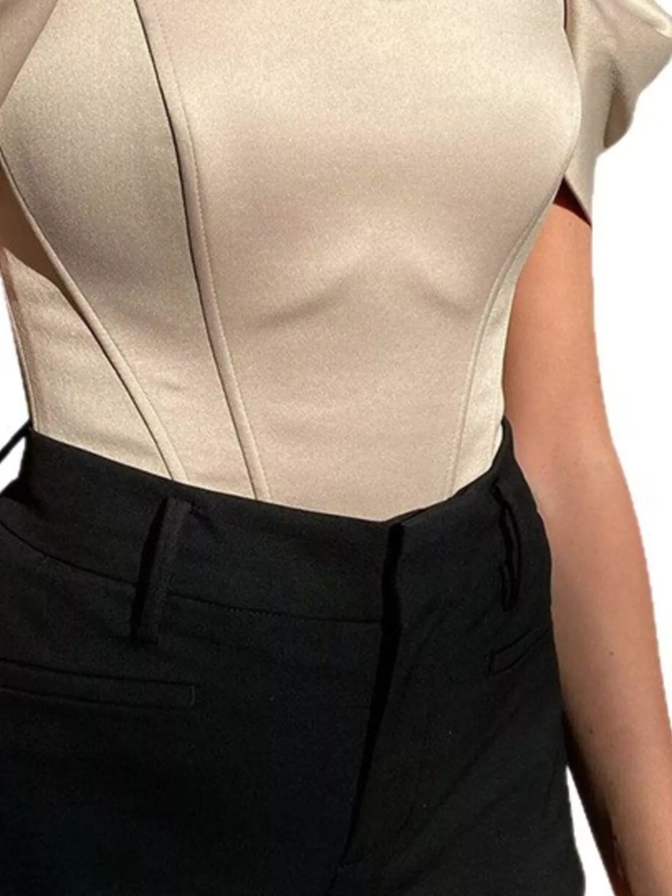 Off - Shoulder Short Sleeve Blouse - Flip Flop Dynasty