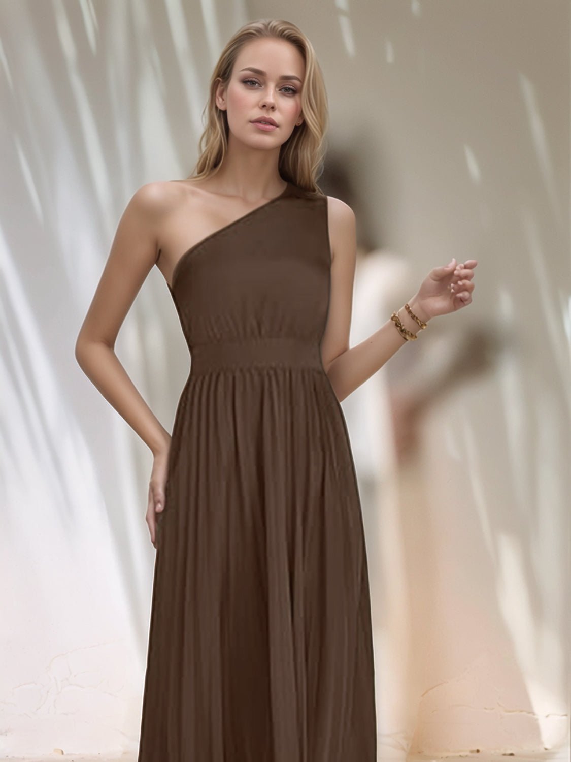 One Shoulder Sleeveless Midi Dress - Flip Flop Dynasty