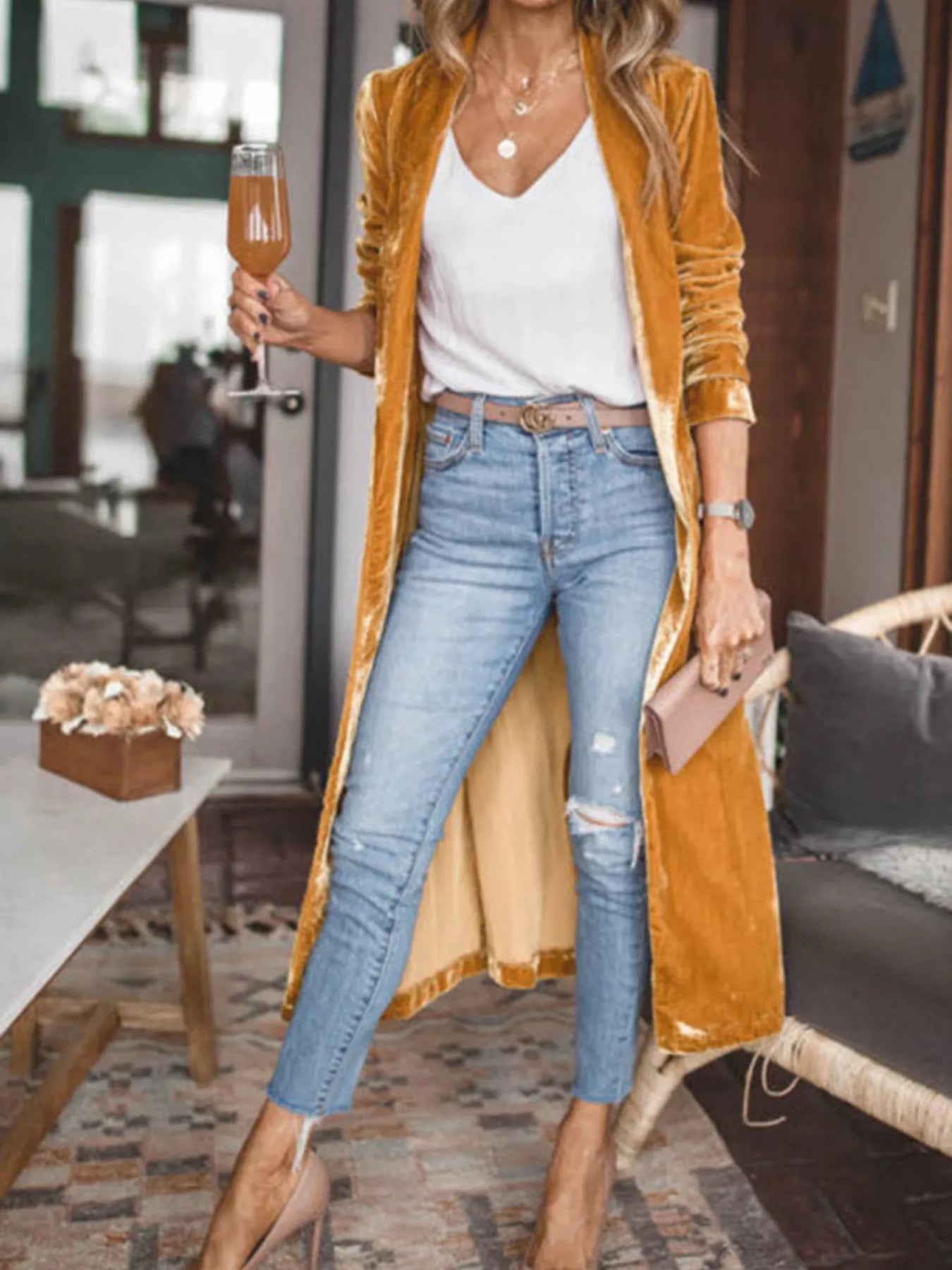 Open Front Long Sleeve Longline Cardigan - Flip Flop Dynasty