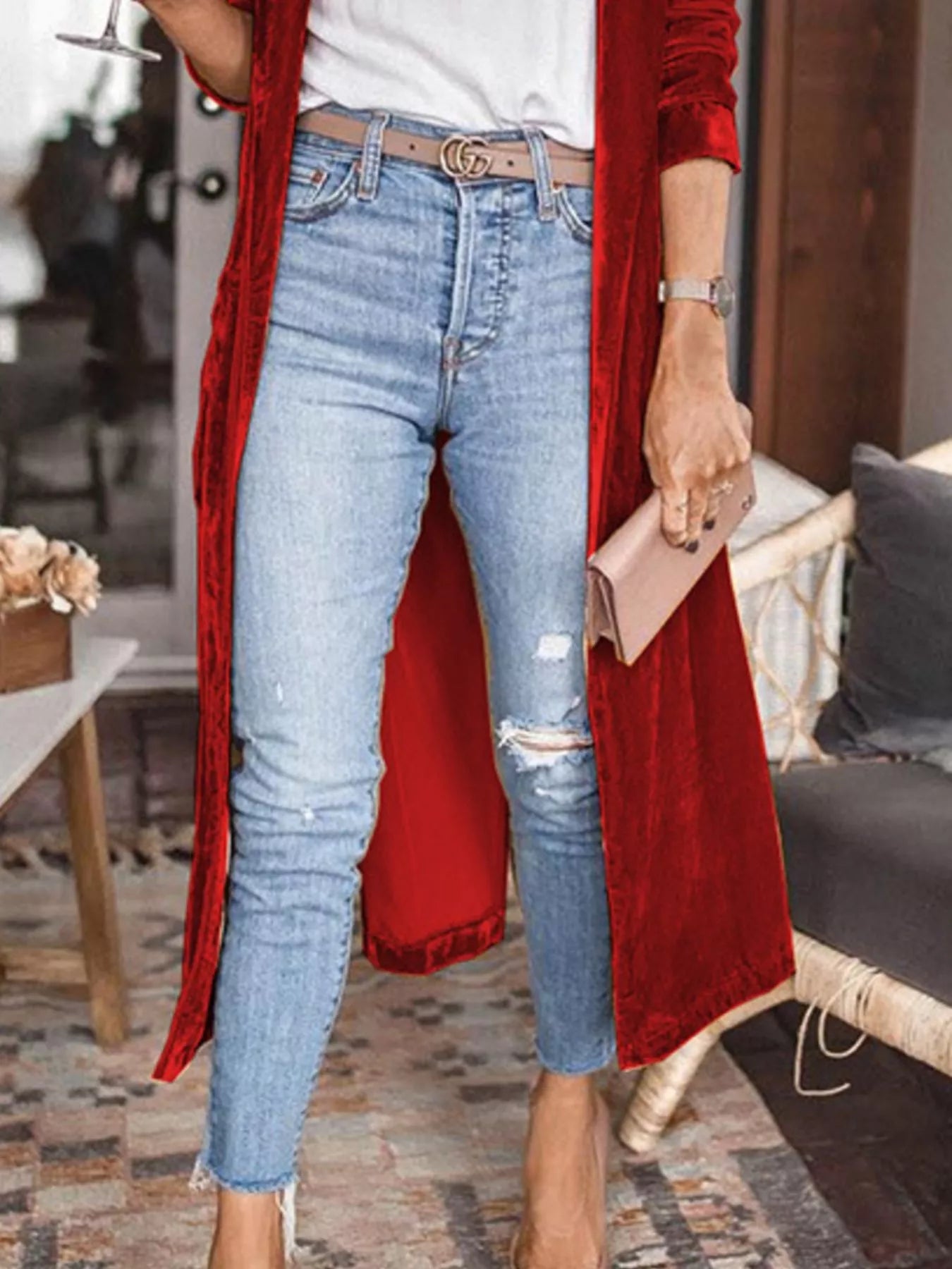 Open Front Long Sleeve Longline Cardigan - Flip Flop Dynasty