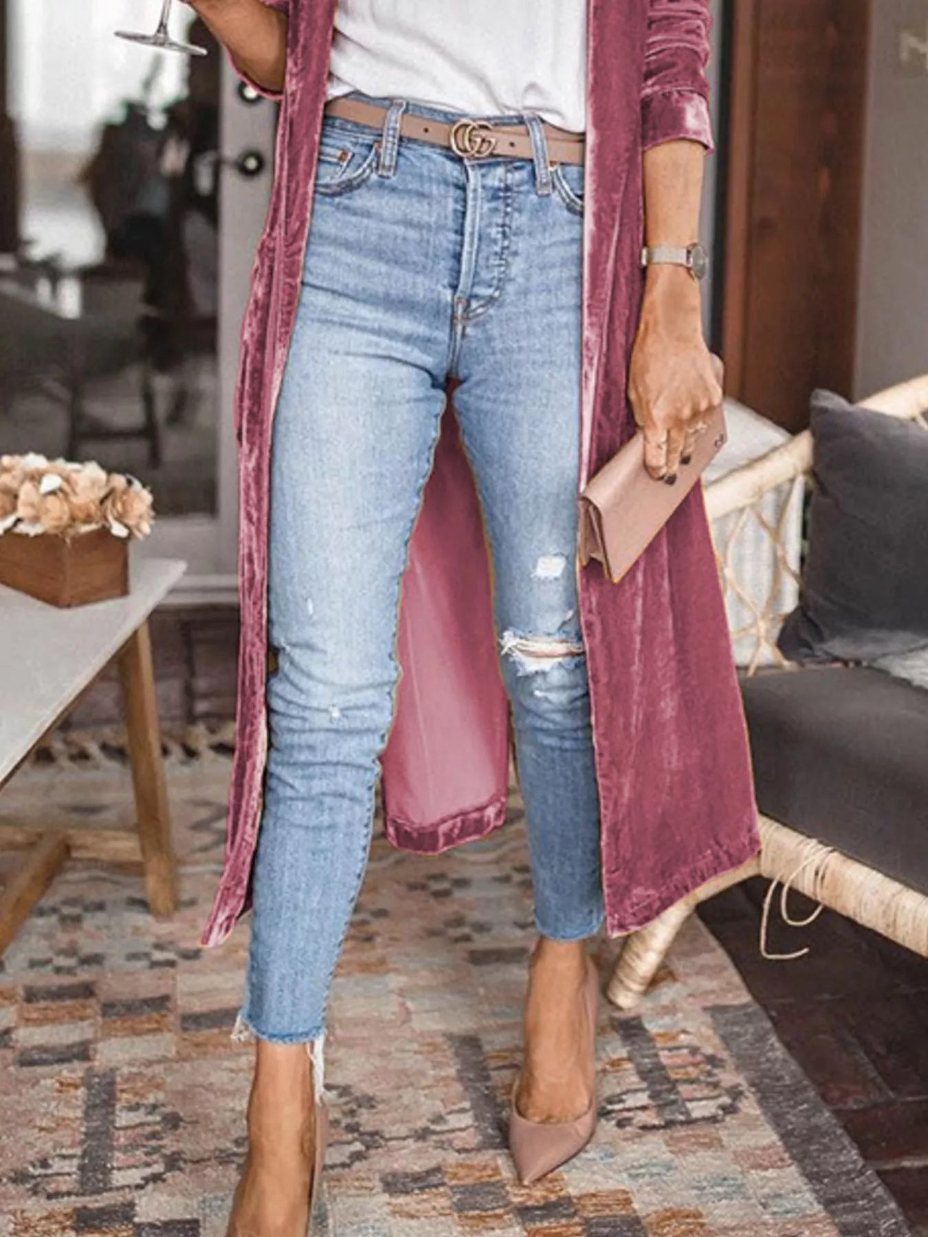 Open Front Long Sleeve Longline Cardigan - Flip Flop Dynasty