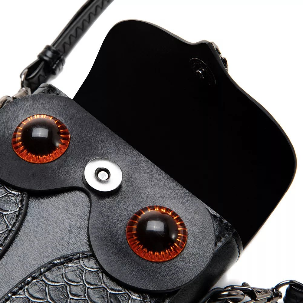 Owl Design Leather Crossbody Bag - Flip Flop Dynasty