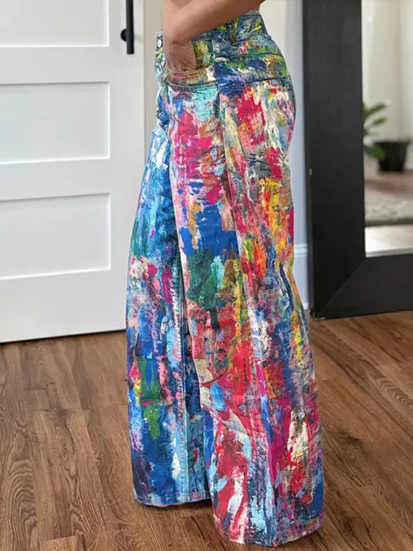 Painted Wide Leg Pants - Flip Flop Dynasty