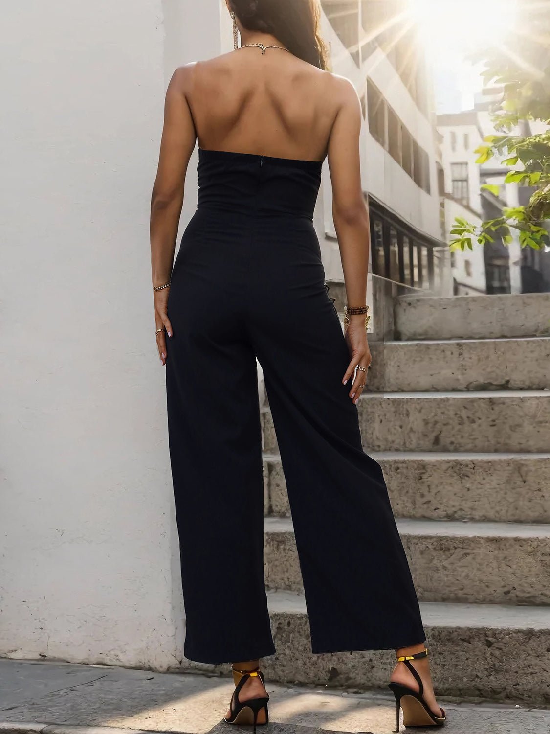 Perfee Tube Sleeveless Wide Leg Jumpsuit - Flip Flop Dynasty