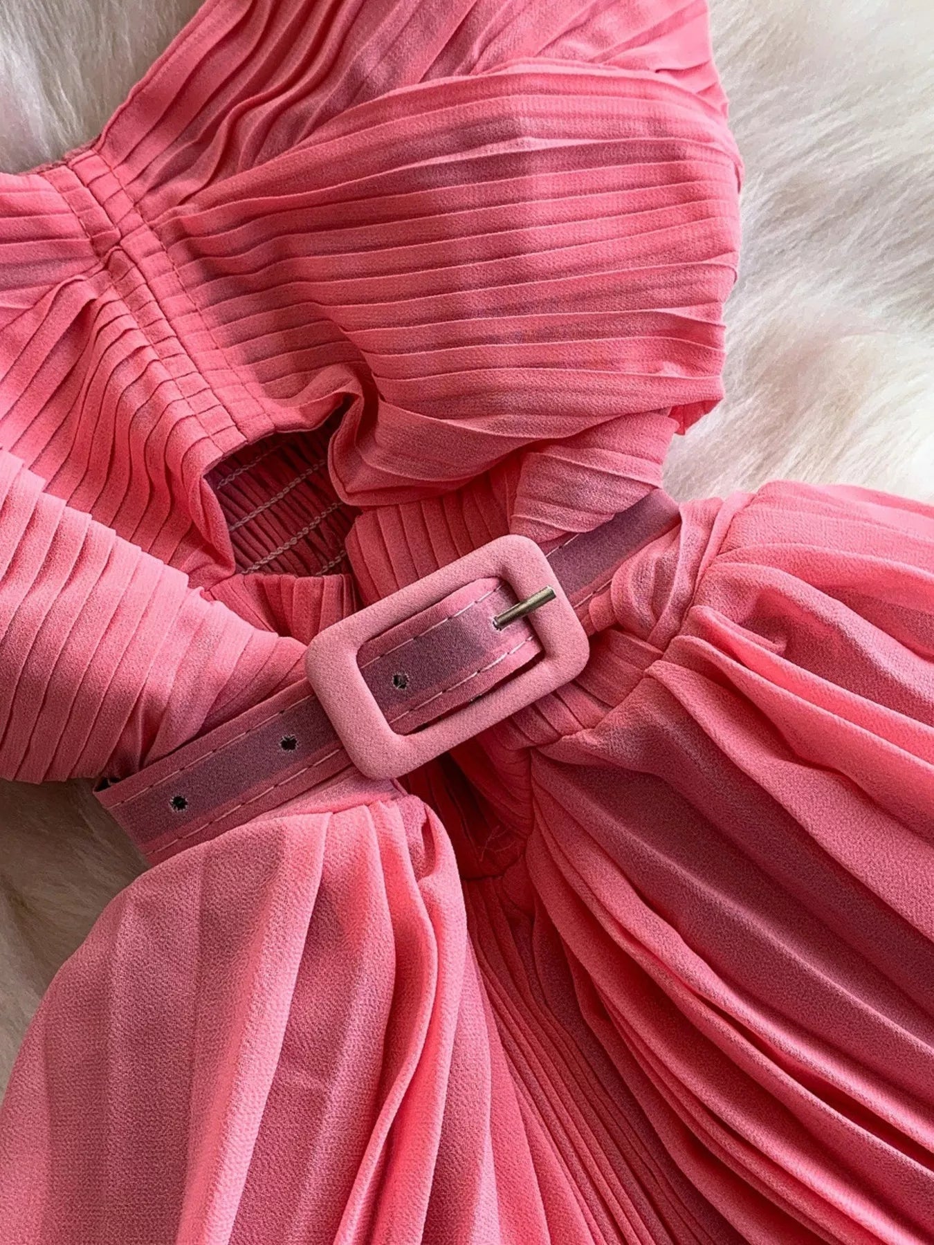 Pleated Layered Spaghetti Strap Midi Dress - Flip Flop Dynasty