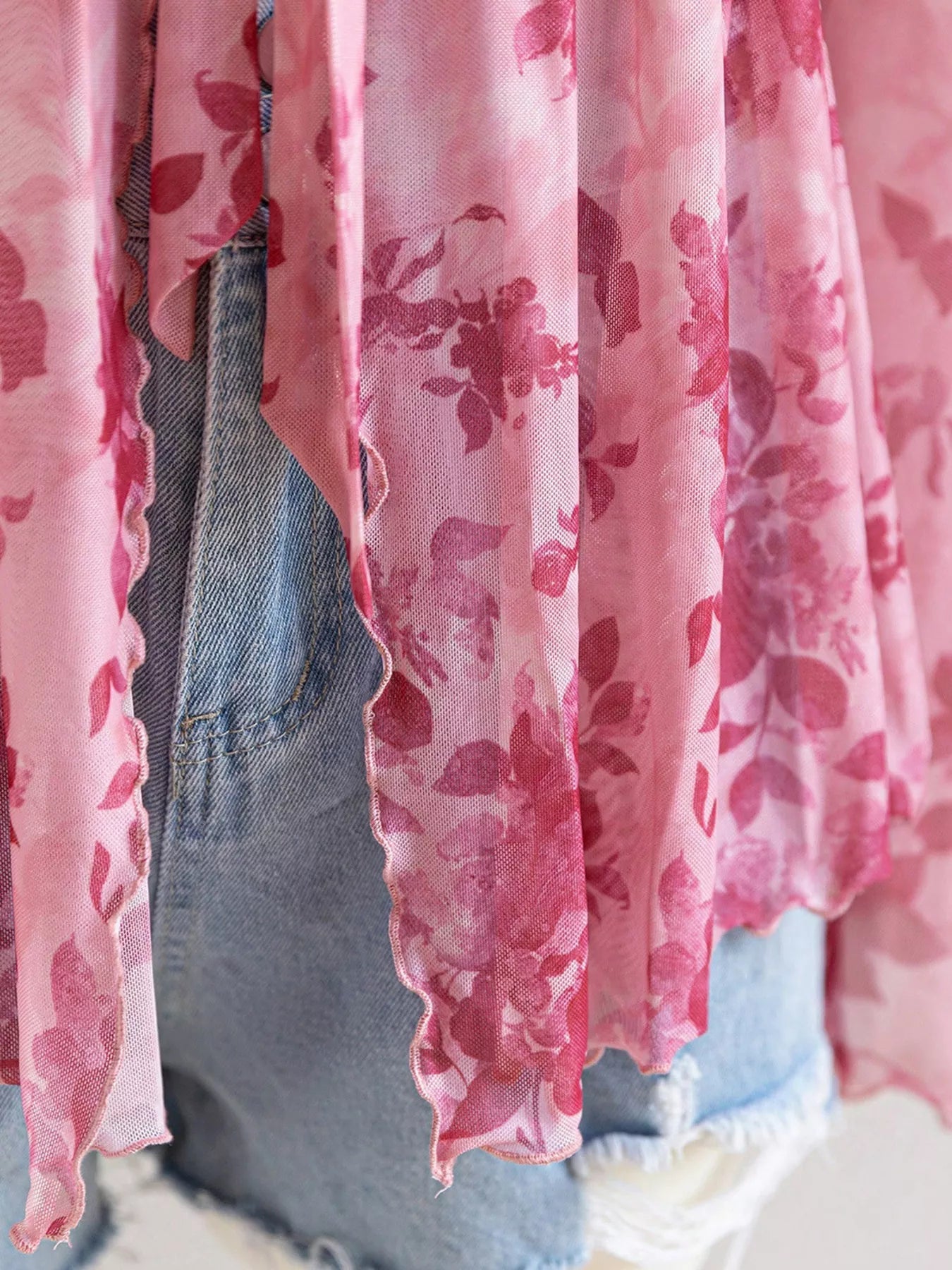 Plus Size Floral Print Chiffon Blouse - Flip Flop Dynasty