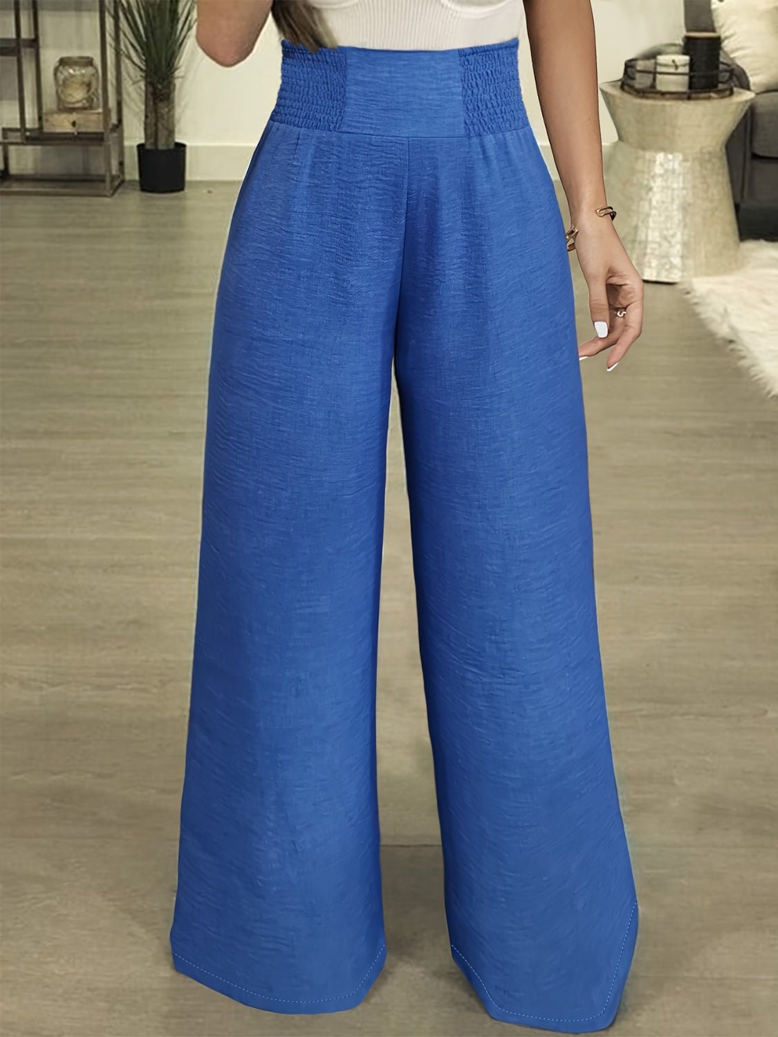 Plus Size High Waist Wide Leg Pants - Flip Flop Dynasty