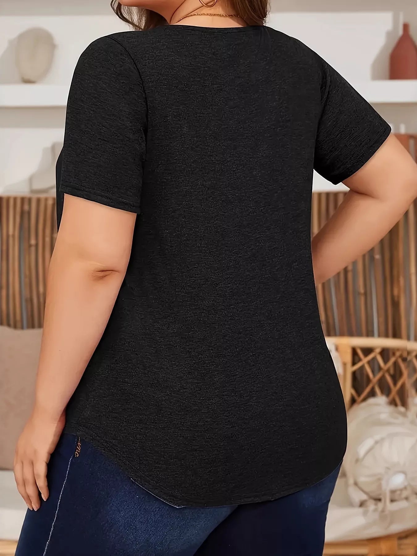 Plus Size Lace Detail Short Sleeve Top - Flip Flop Dynasty