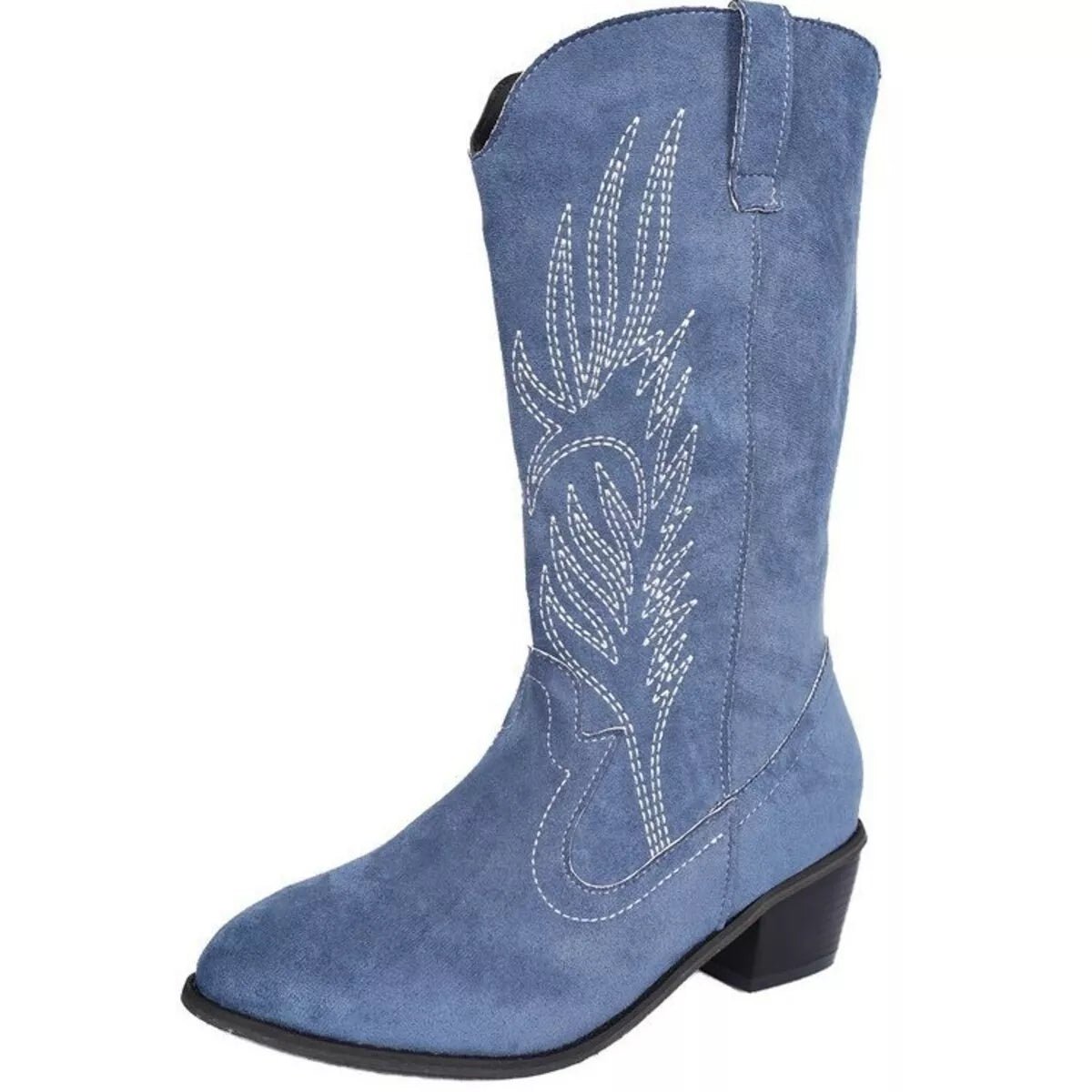Point Toe Block Heels Boots - Flip Flop Dynasty