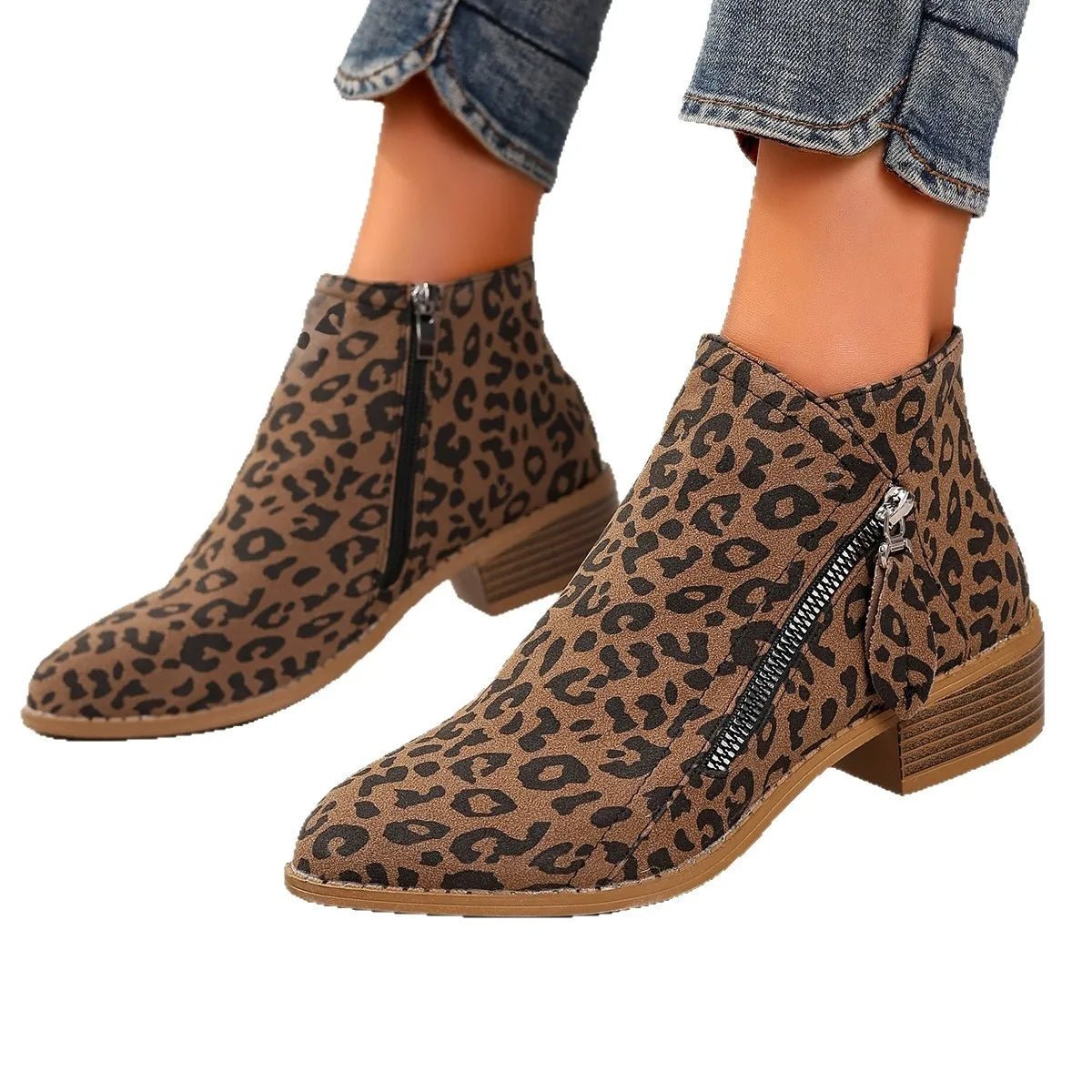 Point Toe Block Heels Boots - Flip Flop Dynasty
