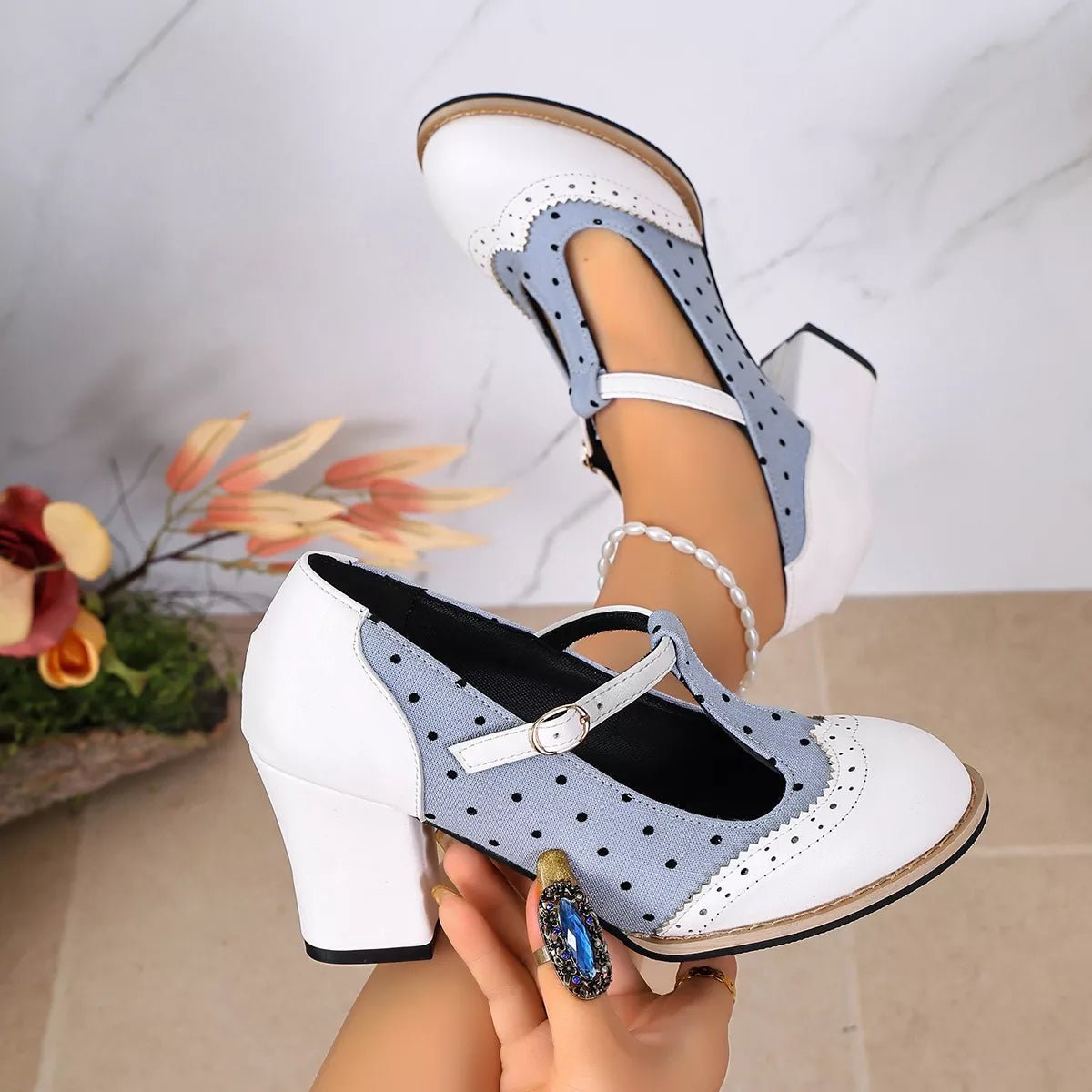 Point Toe Block Heels Pumps - Flip Flop Dynasty
