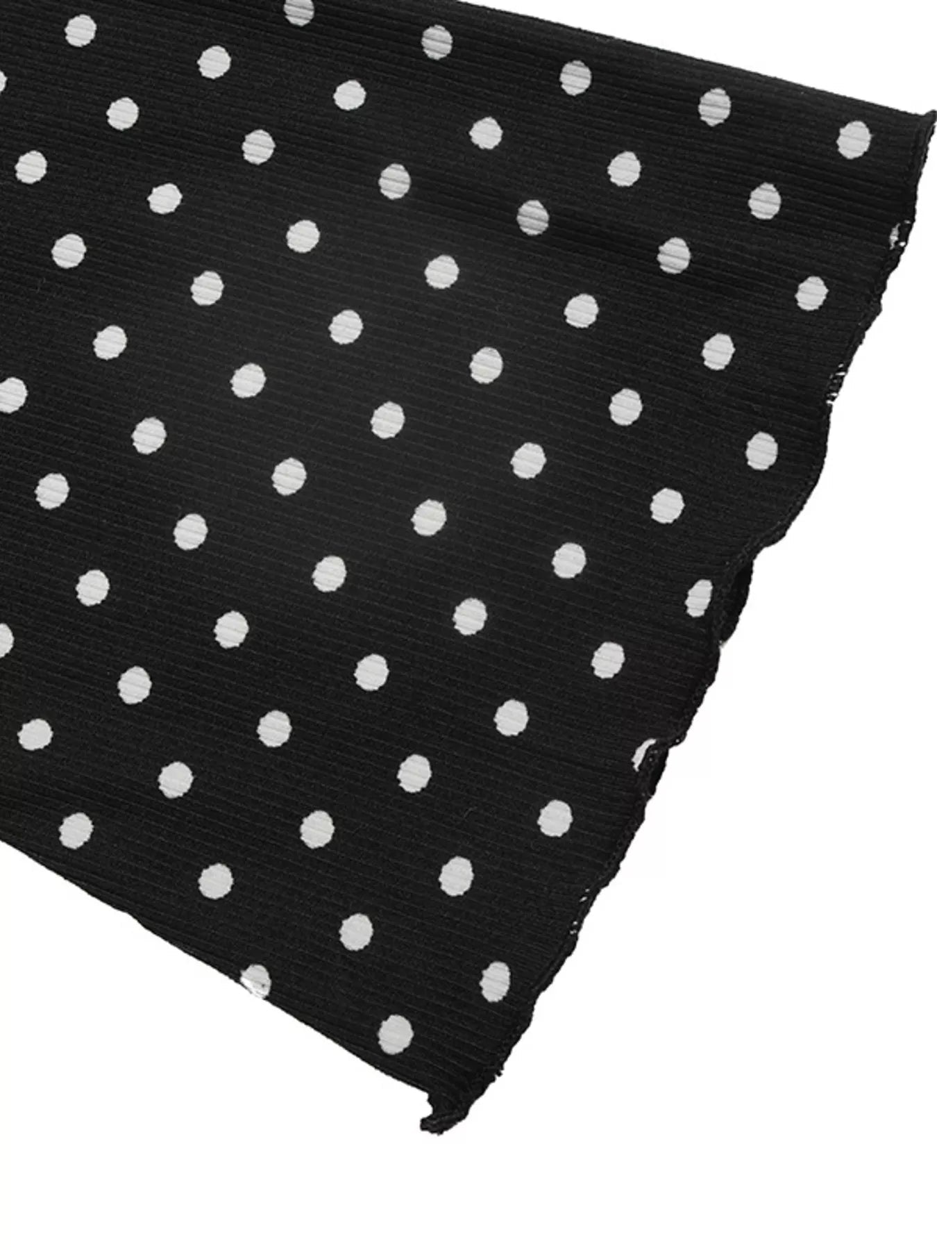 Polka Dot Lace Trimmed V-Neck Mini Dress - Flip Flop Dynasty