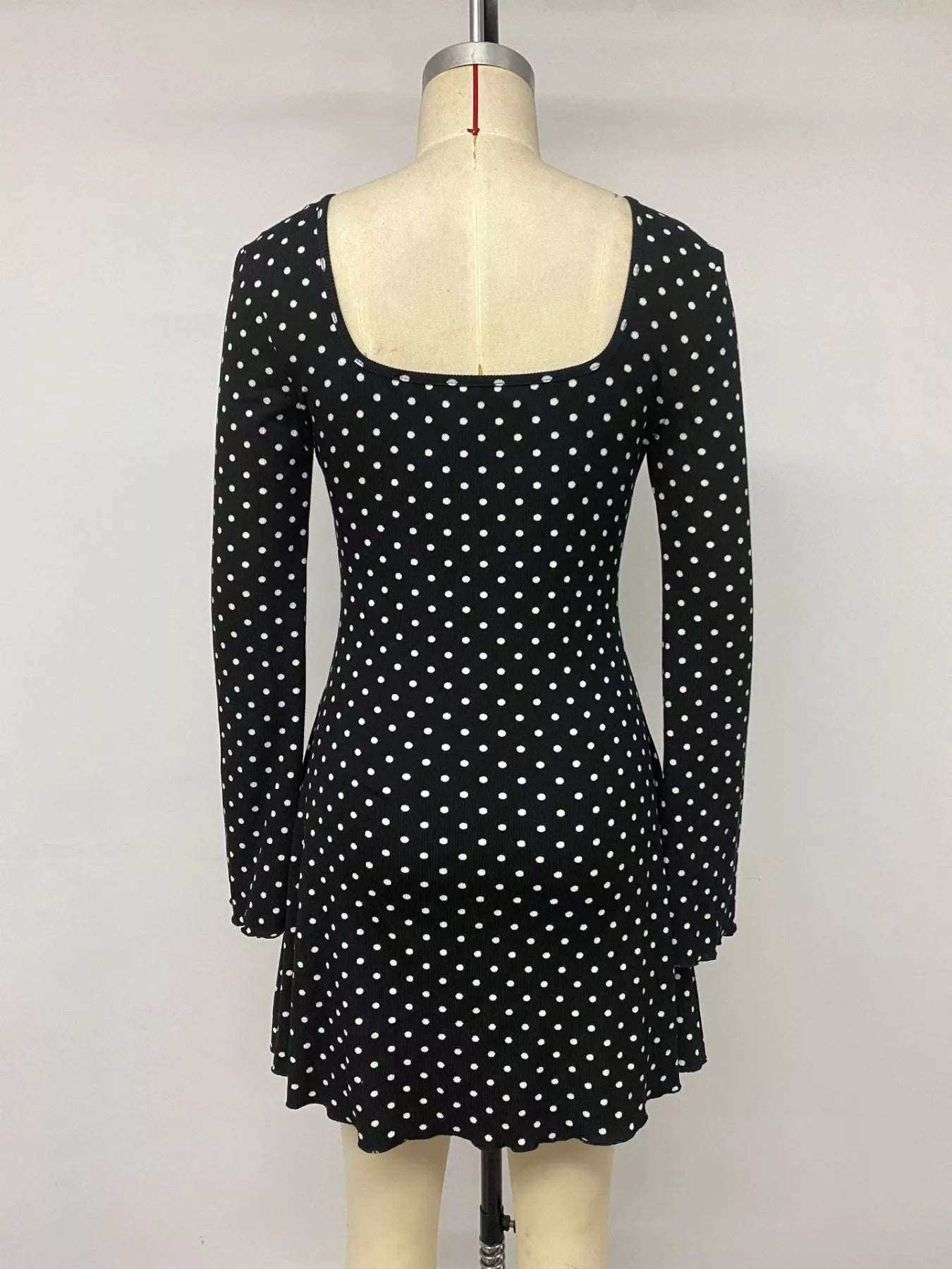 Polka Dot Lace Trimmed V-Neck Mini Dress - Flip Flop Dynasty