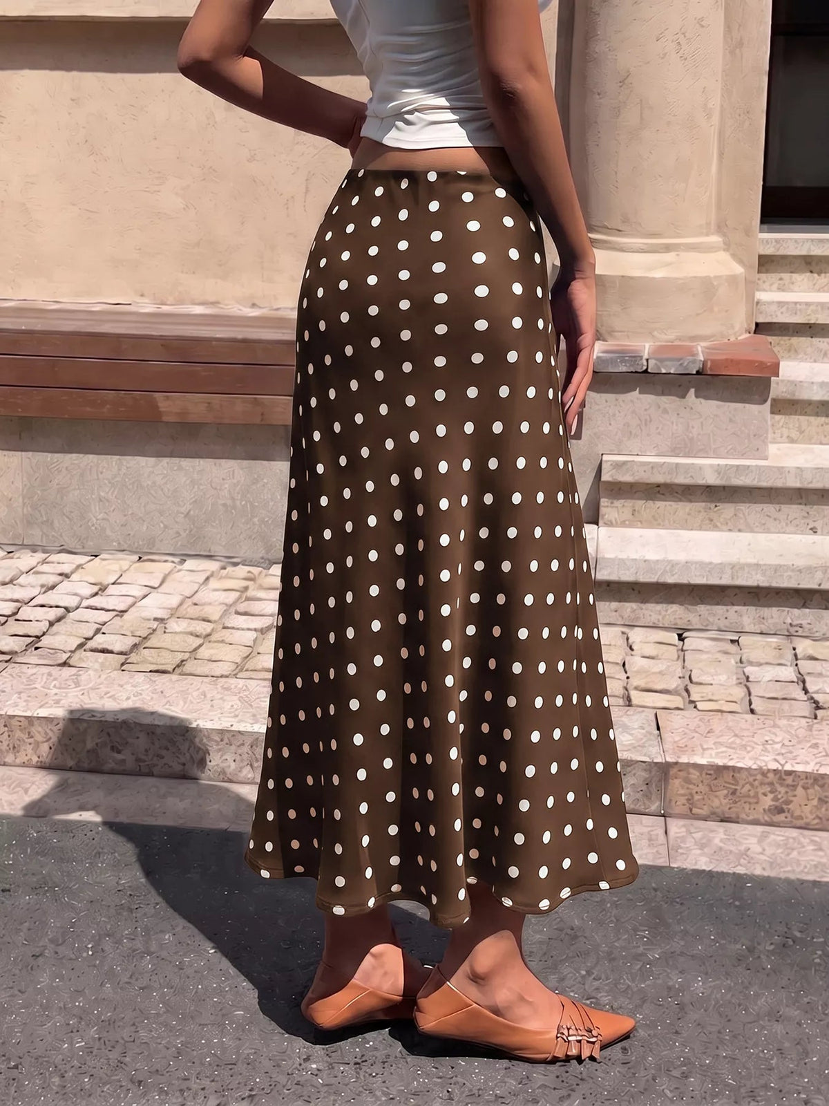Polka Dot Midi Skirt - Flip Flop Dynasty