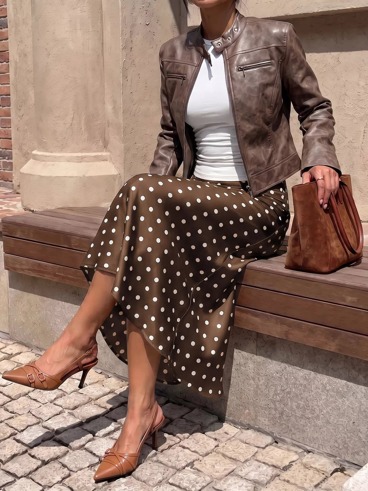 Polka Dot Midi Skirt - Flip Flop Dynasty