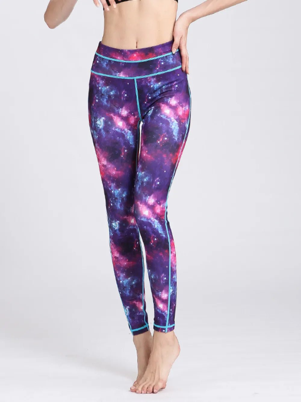 Printed Active High Waist Leggings - Flip Flop Dynasty
