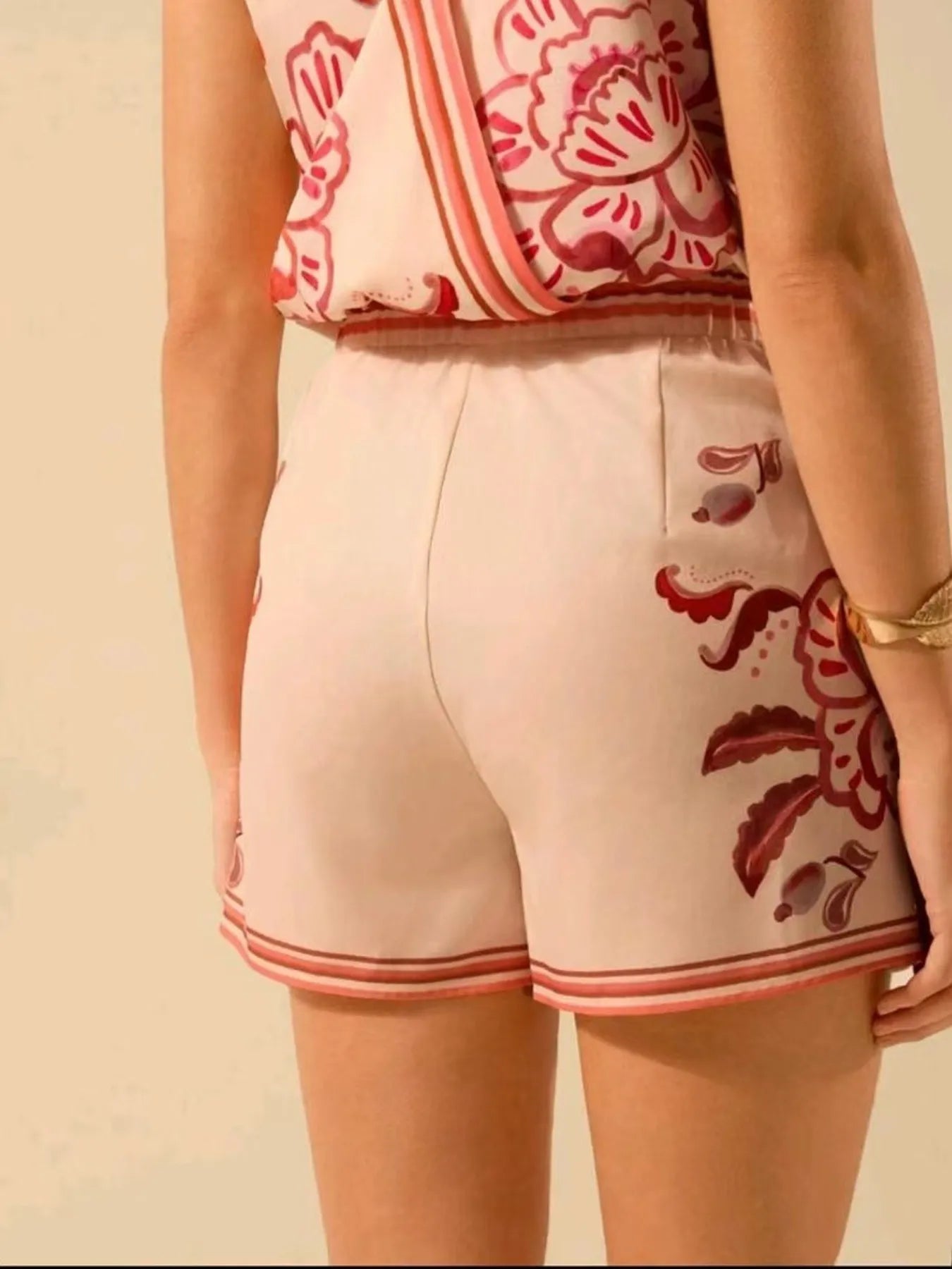 Printed Surplice Sleeveless Top and Skort Set - Flip Flop Dynasty
