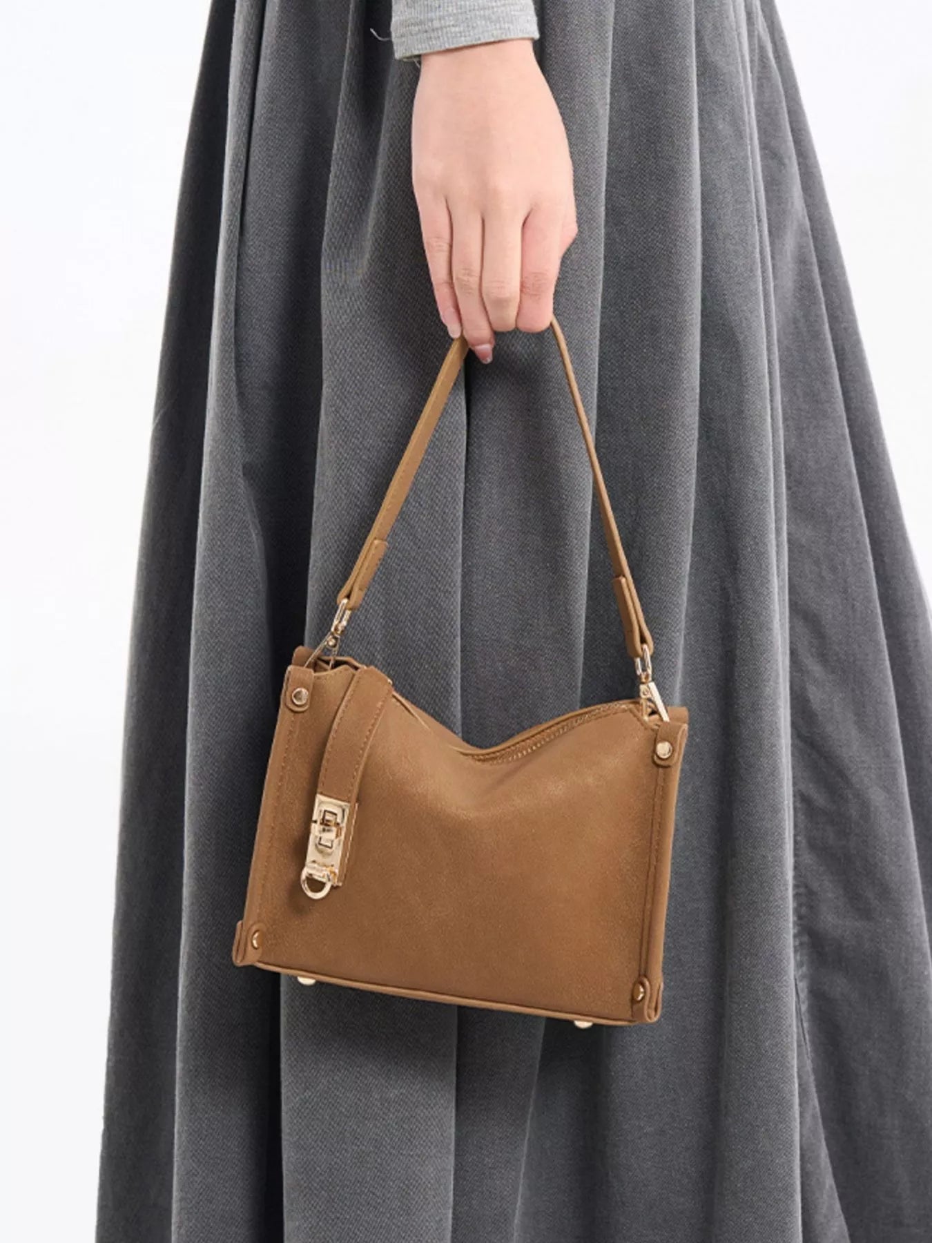 PU Leather Crossbody Bag with Adjustable Strap - Flip Flop Dynasty