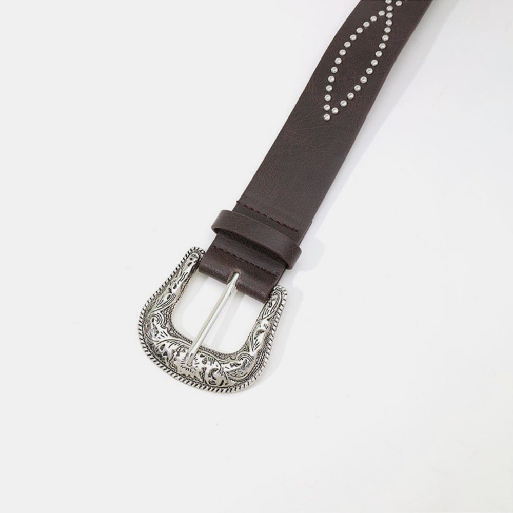 PU Leather Rhinestone Belt - Flip Flop Dynasty