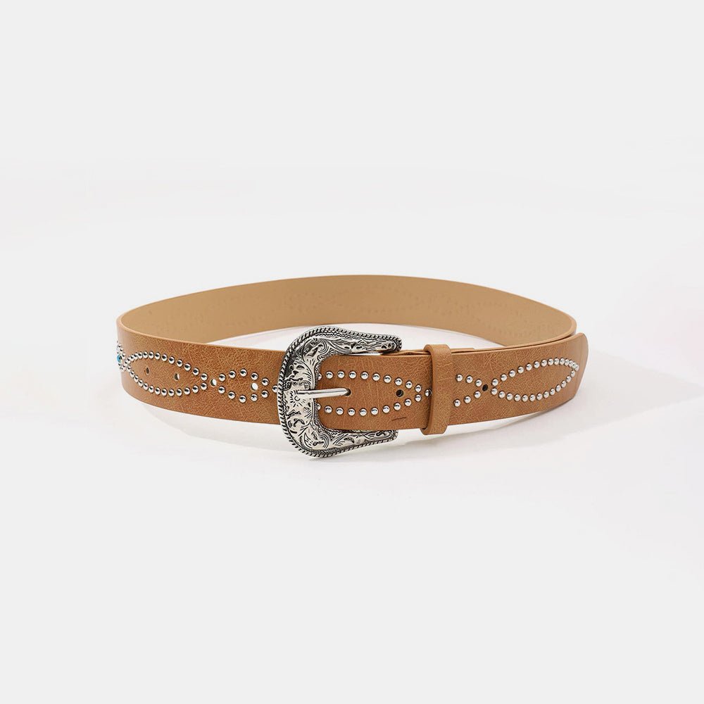 PU Leather Rhinestone Belt - Flip Flop Dynasty