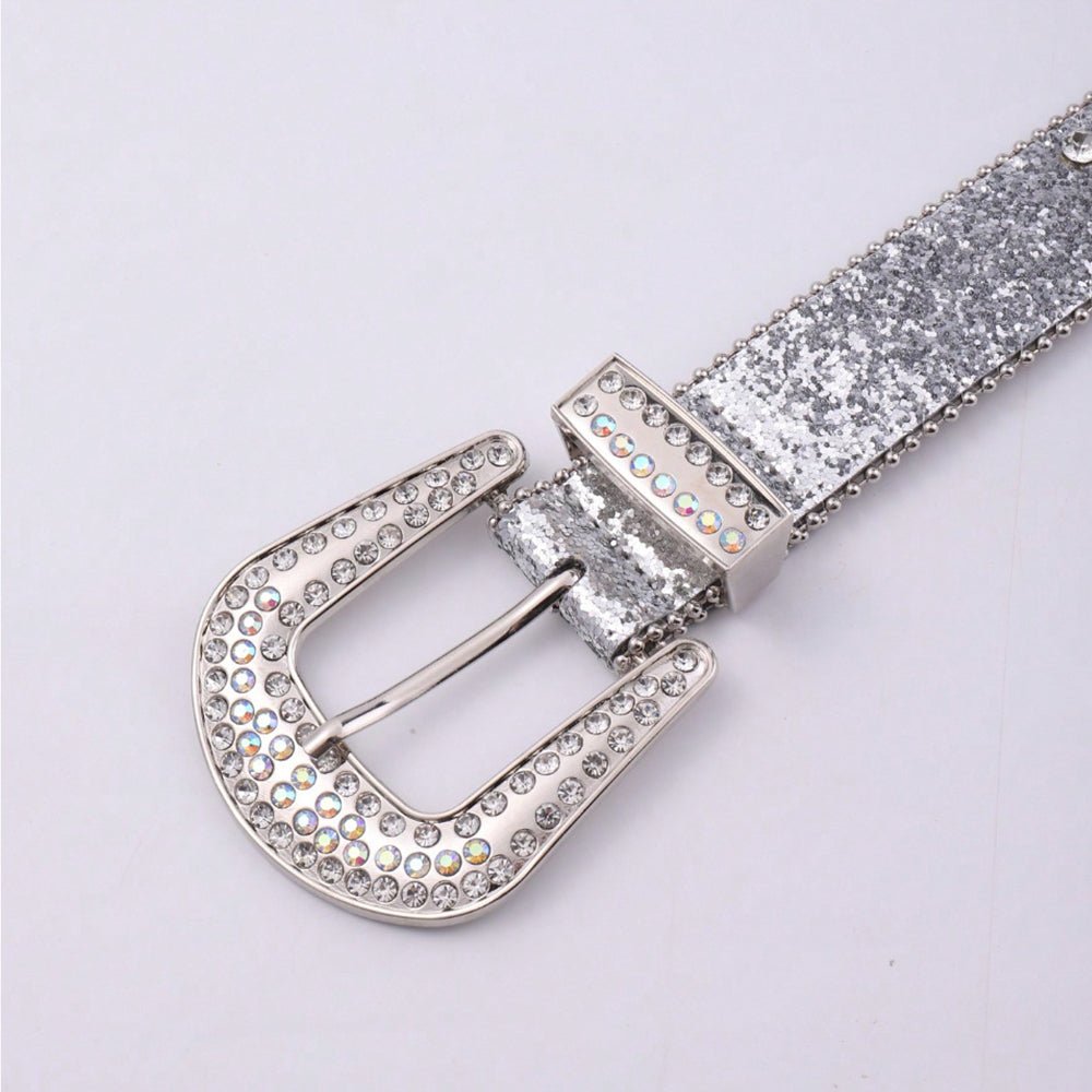 PU Leather Rhinestone Belt - Flip Flop Dynasty