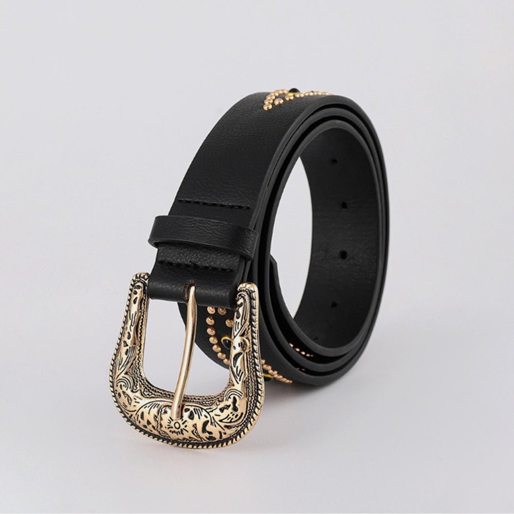 PU Leather Rhinestone Belt - Flip Flop Dynasty