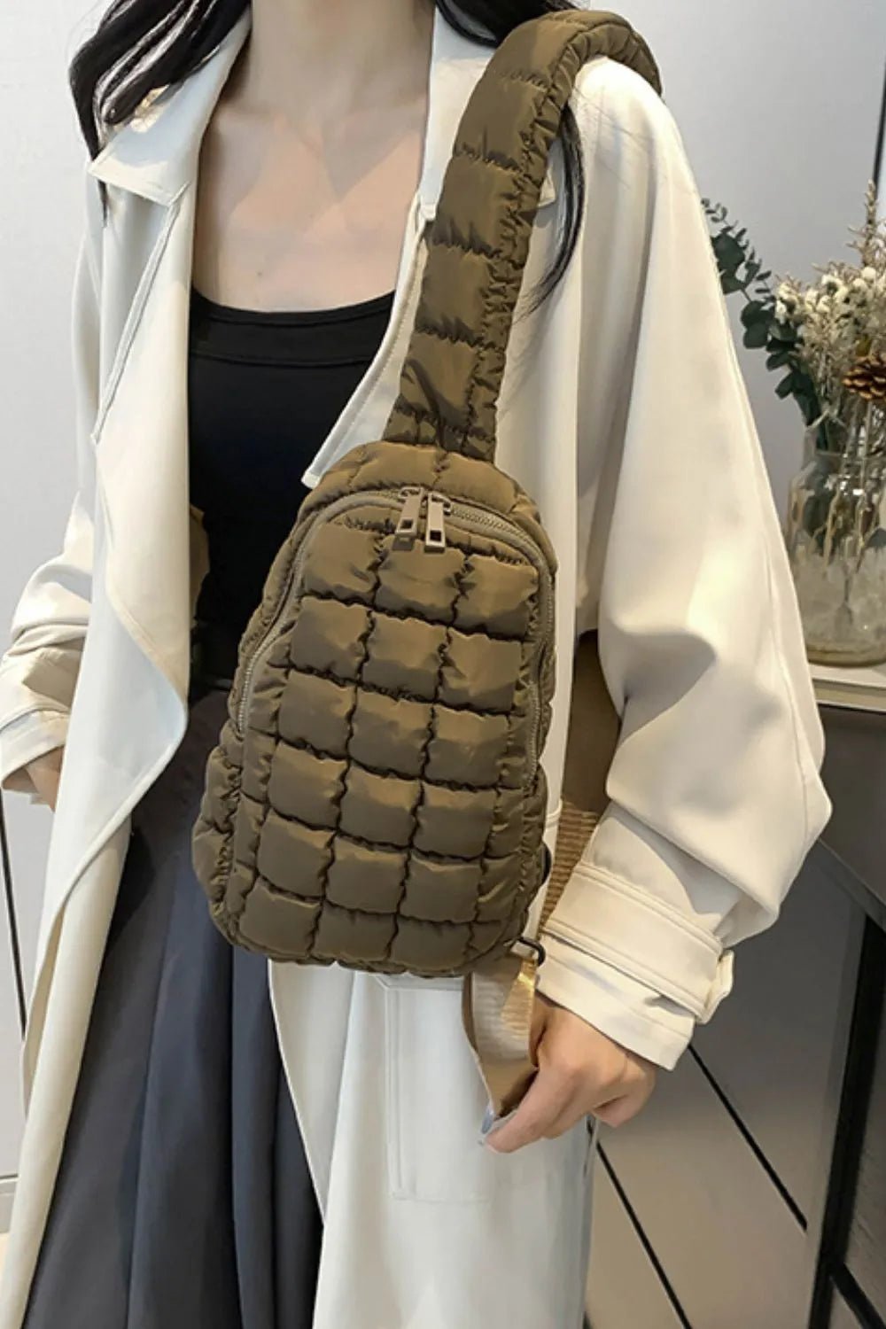 Quilted Nylon Crossbody Bag - Flip Flop Dynasty