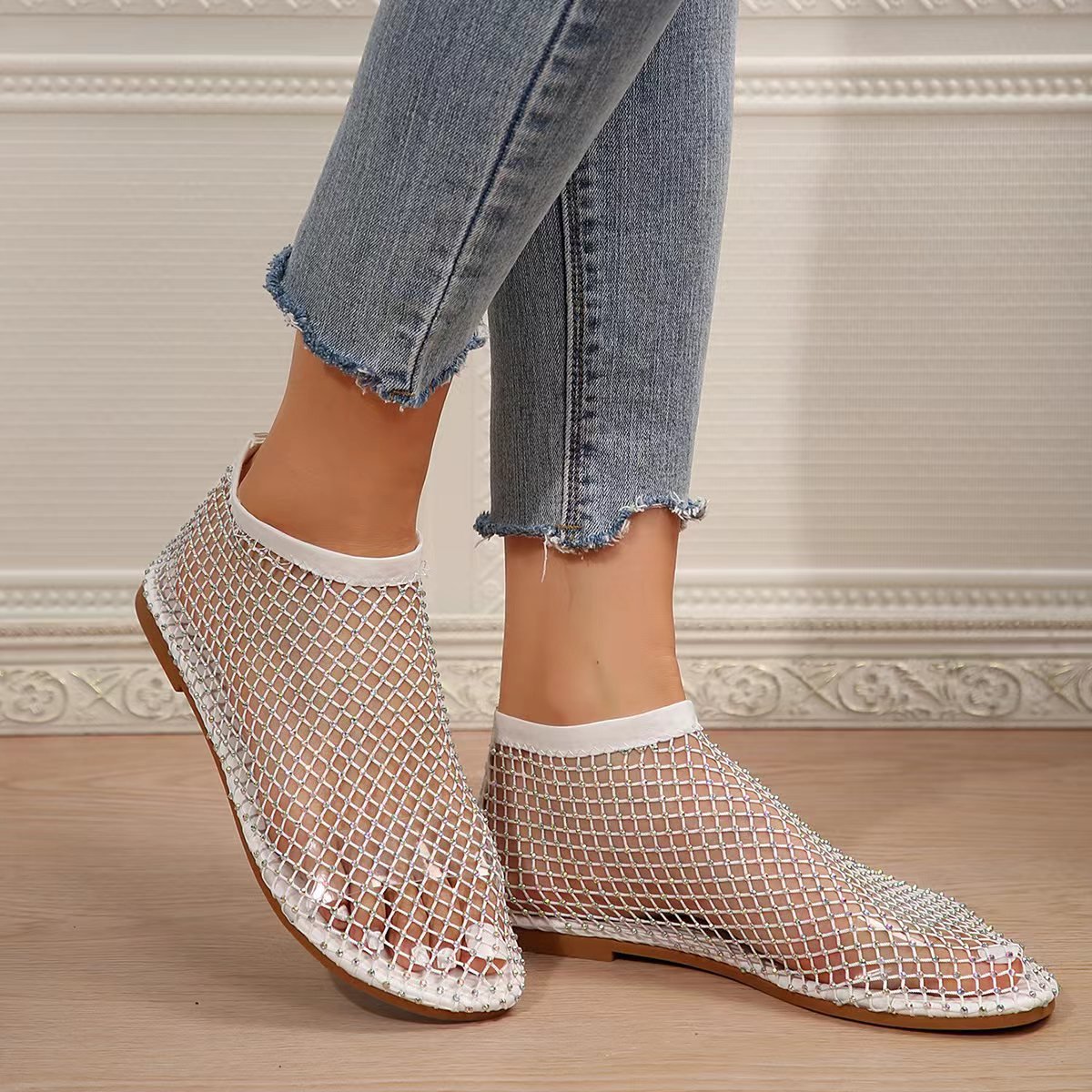 Rhinestone Round Toe Sandals - Flip Flop Dynasty
