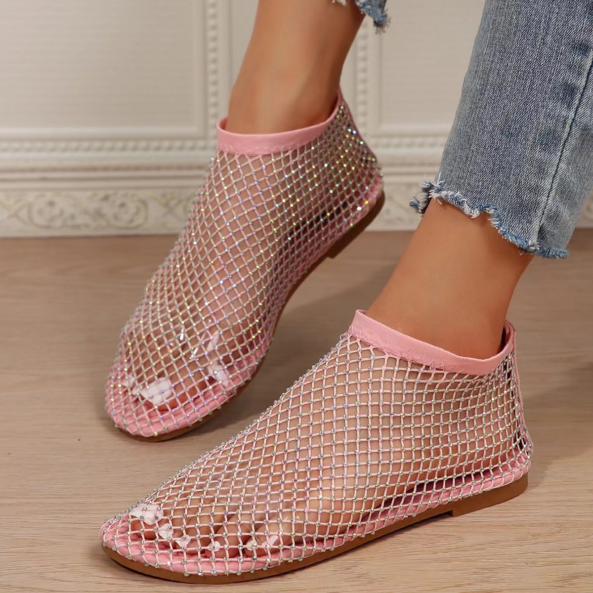 Rhinestone Round Toe Sandals - Flip Flop Dynasty