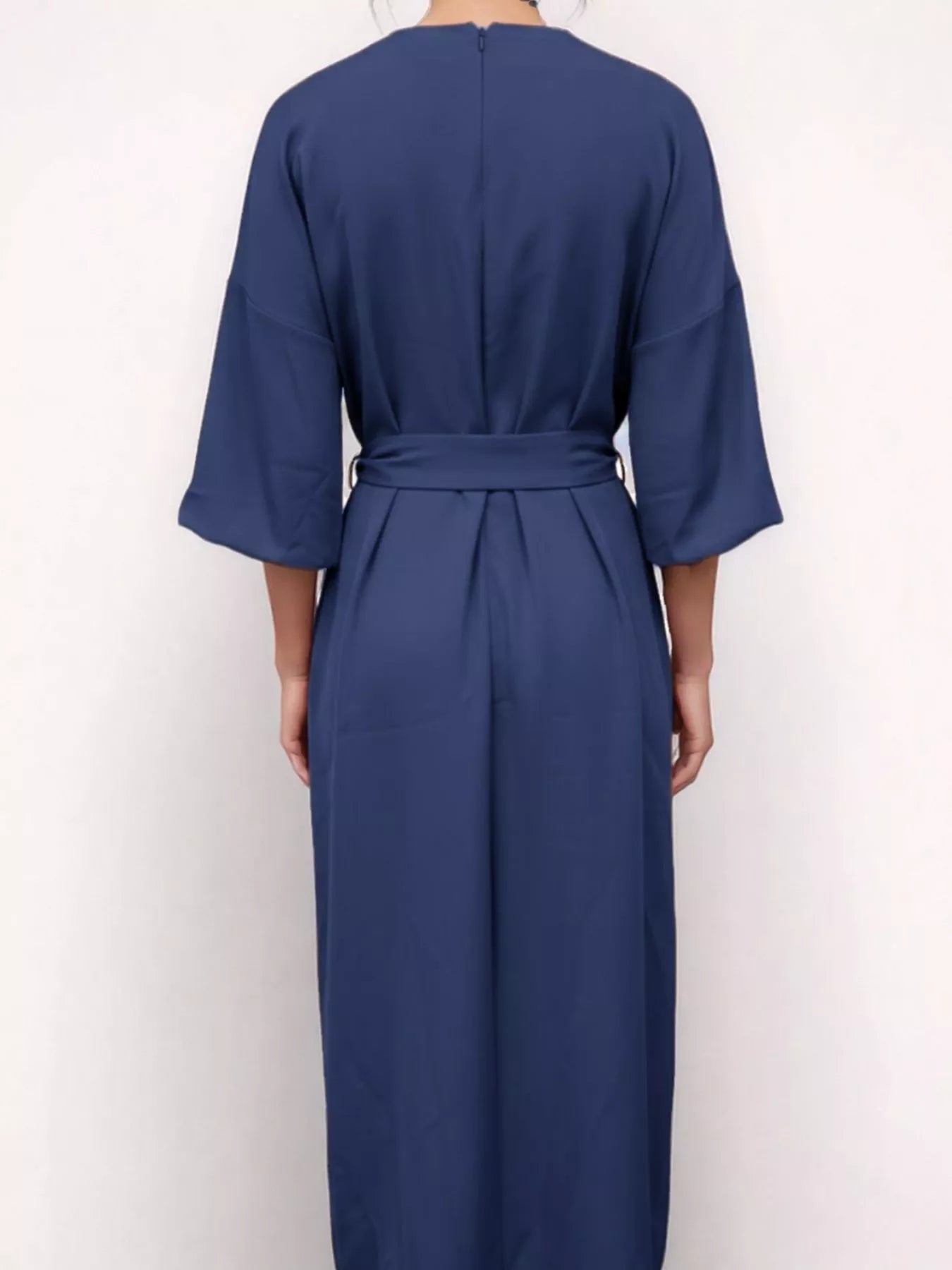 Round Neck 3/4 Sleeve Dress - Flip Flop Dynasty