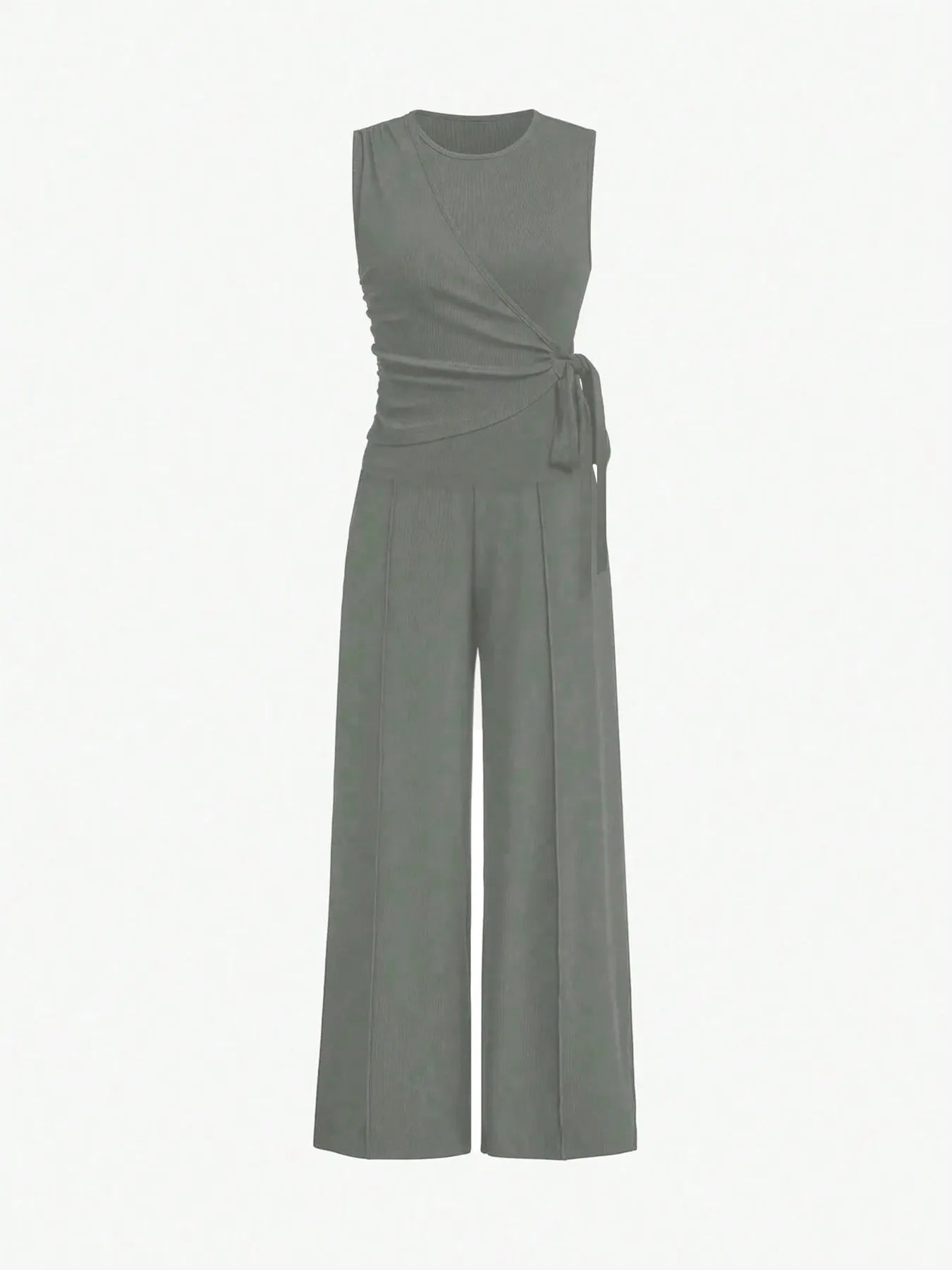 Round Neck Sleeveless Top and Pants Set - Flip Flop Dynasty