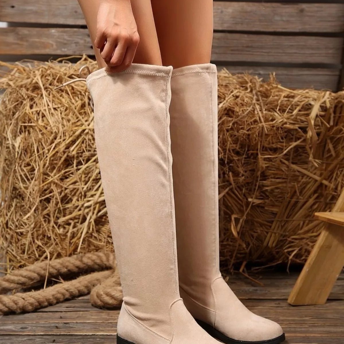 Round Toe Block Heel Boots - Flip Flop Dynasty