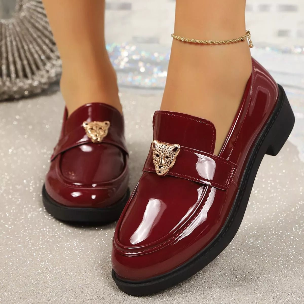 Round Toe Block Heel Loafers - Flip Flop Dynasty