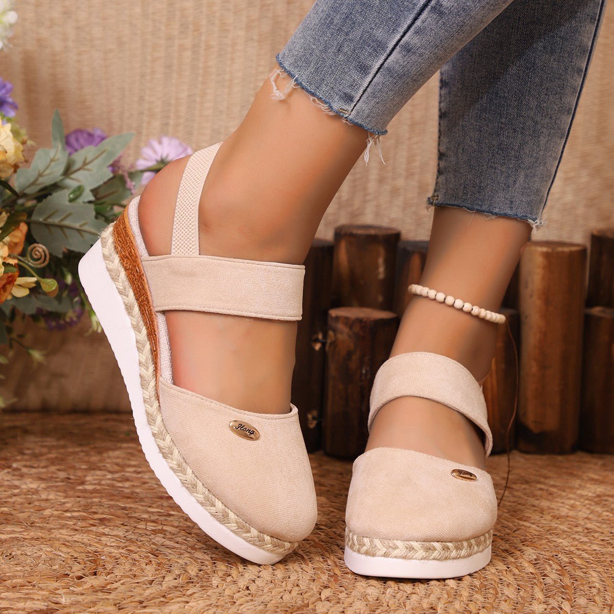 Round Toe Wedge Sandals - Flip Flop Dynasty