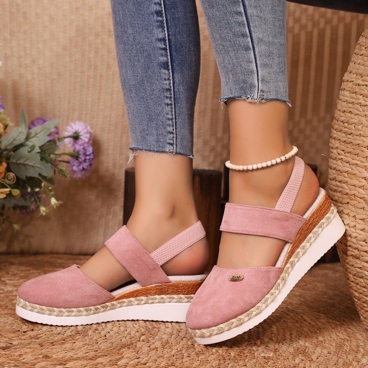 Round Toe Wedge Sandals - Flip Flop Dynasty