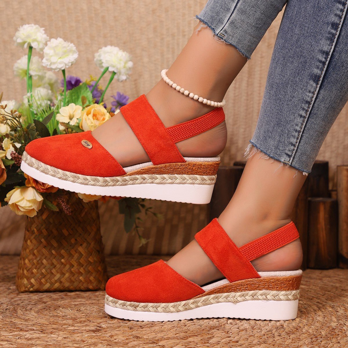 Round Toe Wedge Sandals - Flip Flop Dynasty