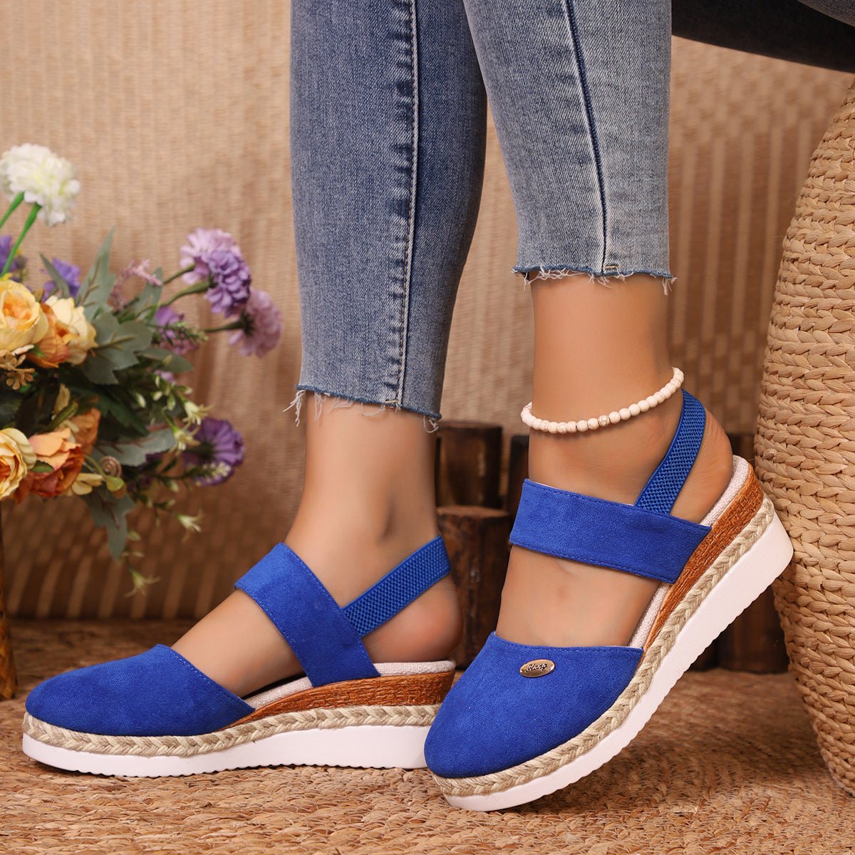 Round Toe Wedge Sandals - Flip Flop Dynasty