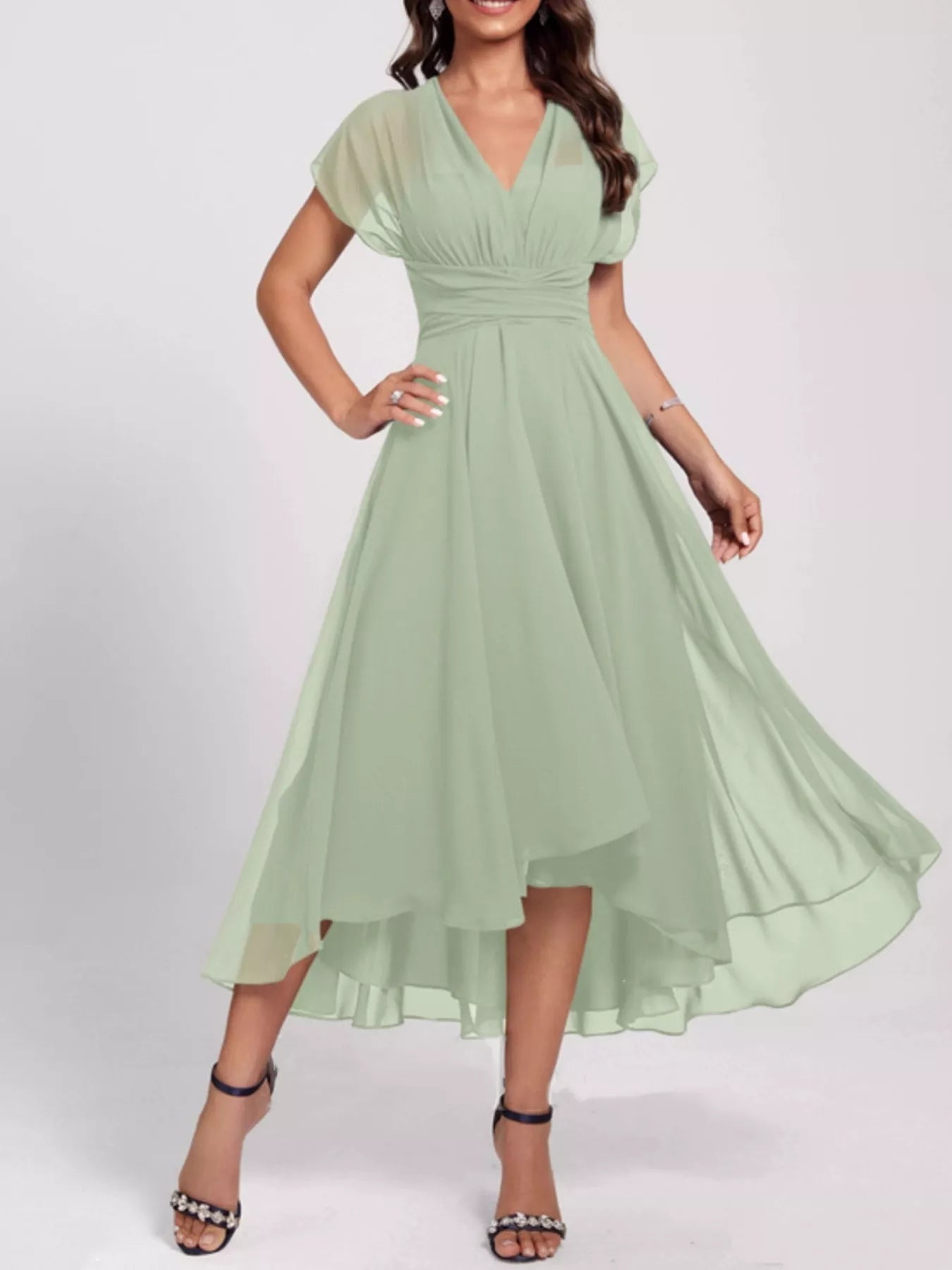 Ruched A-Line Midi Dress - Flip Flop Dynasty