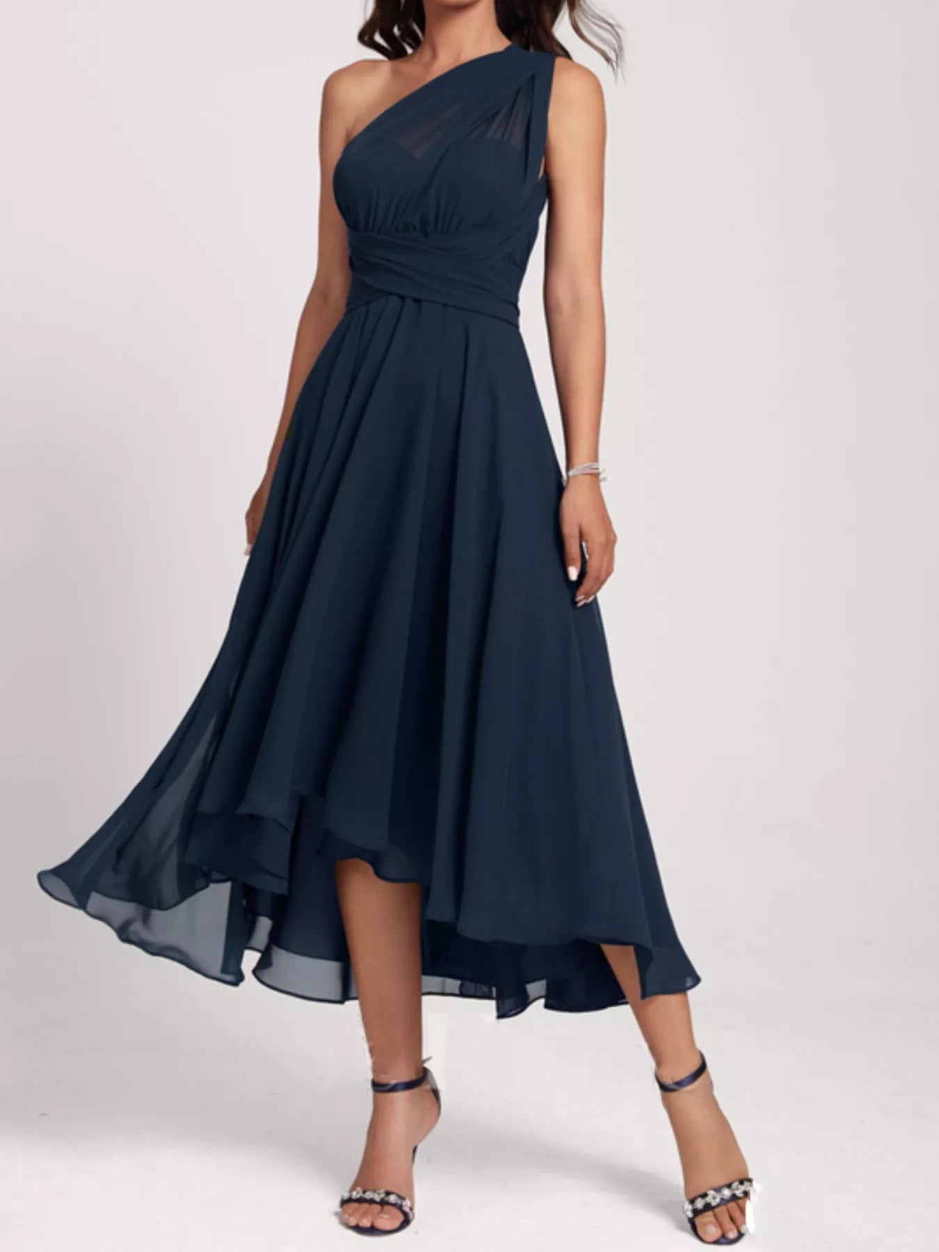 Ruched A-Line Midi Dress - Flip Flop Dynasty