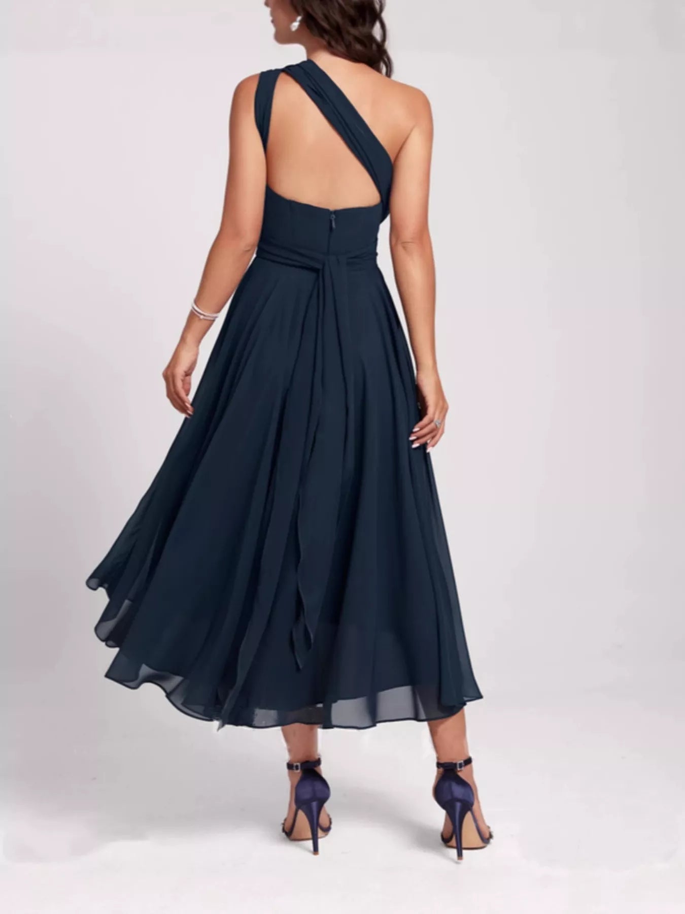 Ruched A-Line Midi Dress - Flip Flop Dynasty