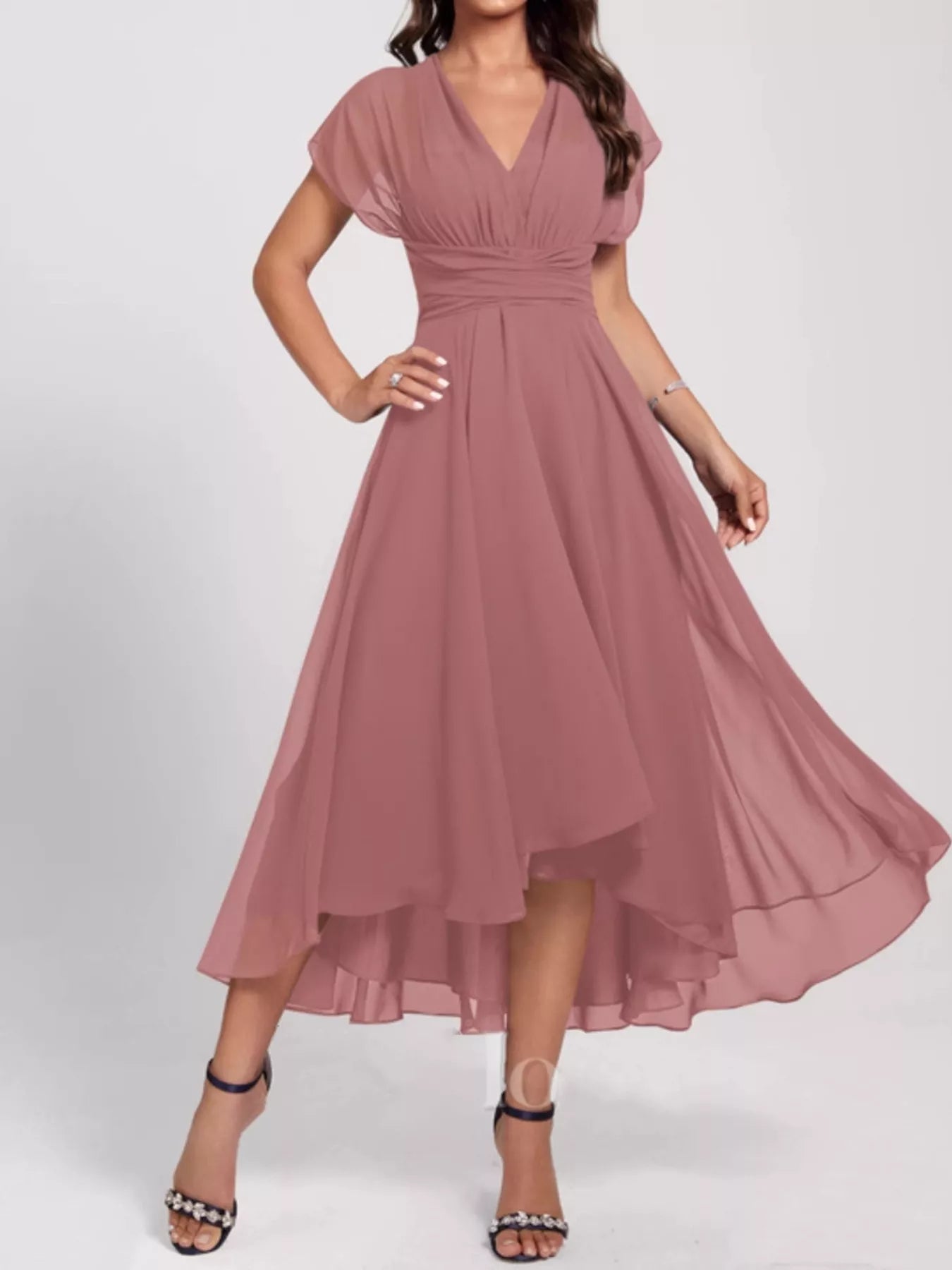 Ruched A-Line Midi Dress - Flip Flop Dynasty