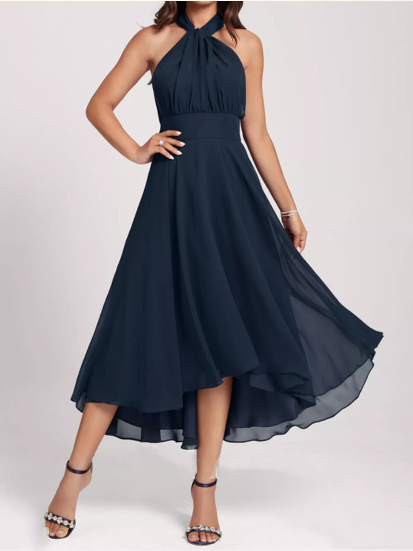 Ruched A-Line Midi Dress - Flip Flop Dynasty