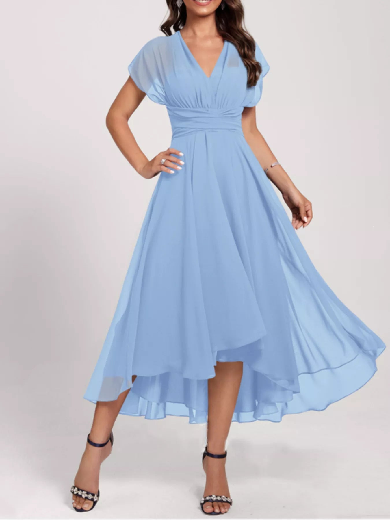 Ruched A-Line Midi Dress - Flip Flop Dynasty