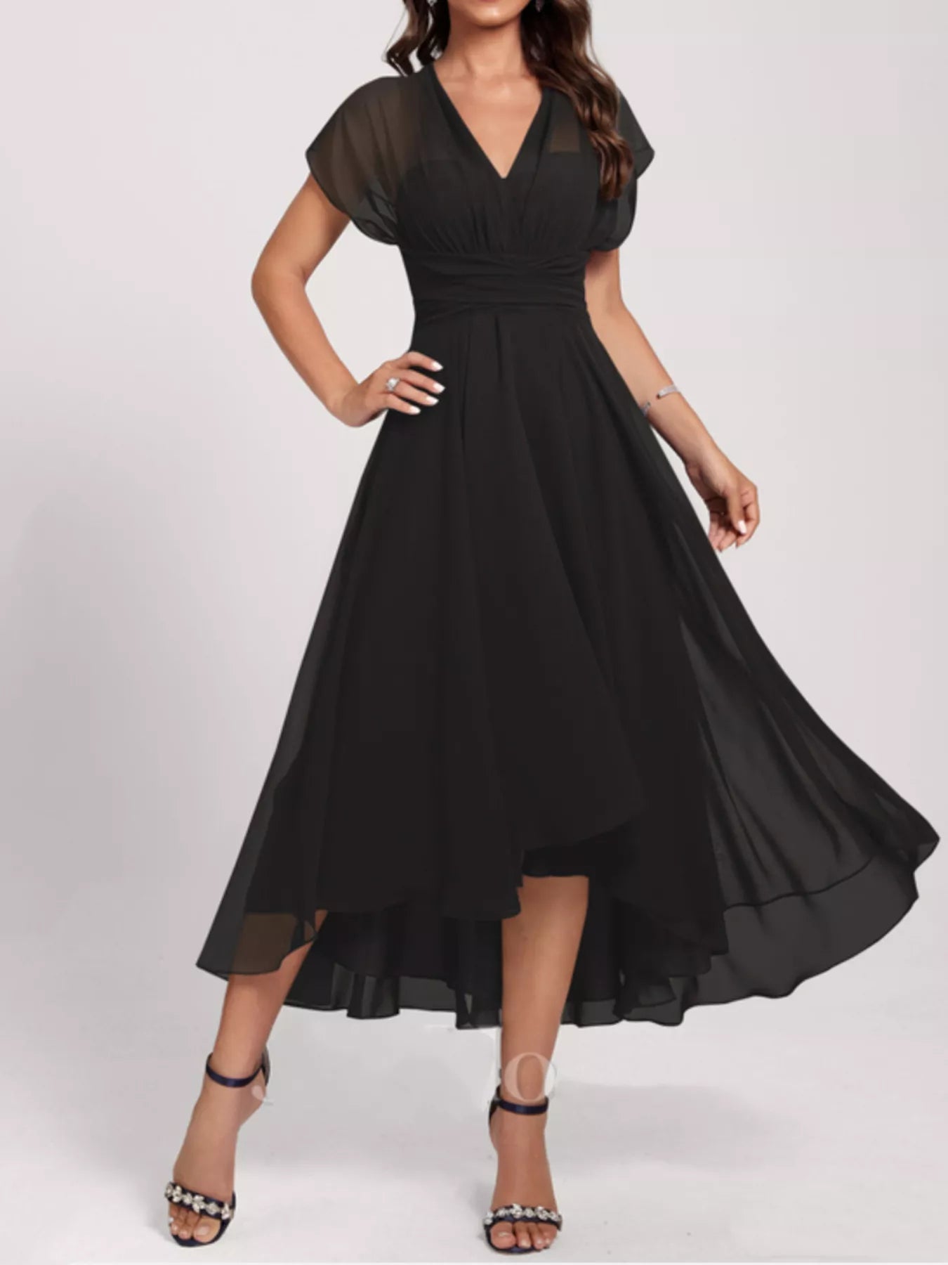 Ruched A-Line Midi Dress - Flip Flop Dynasty