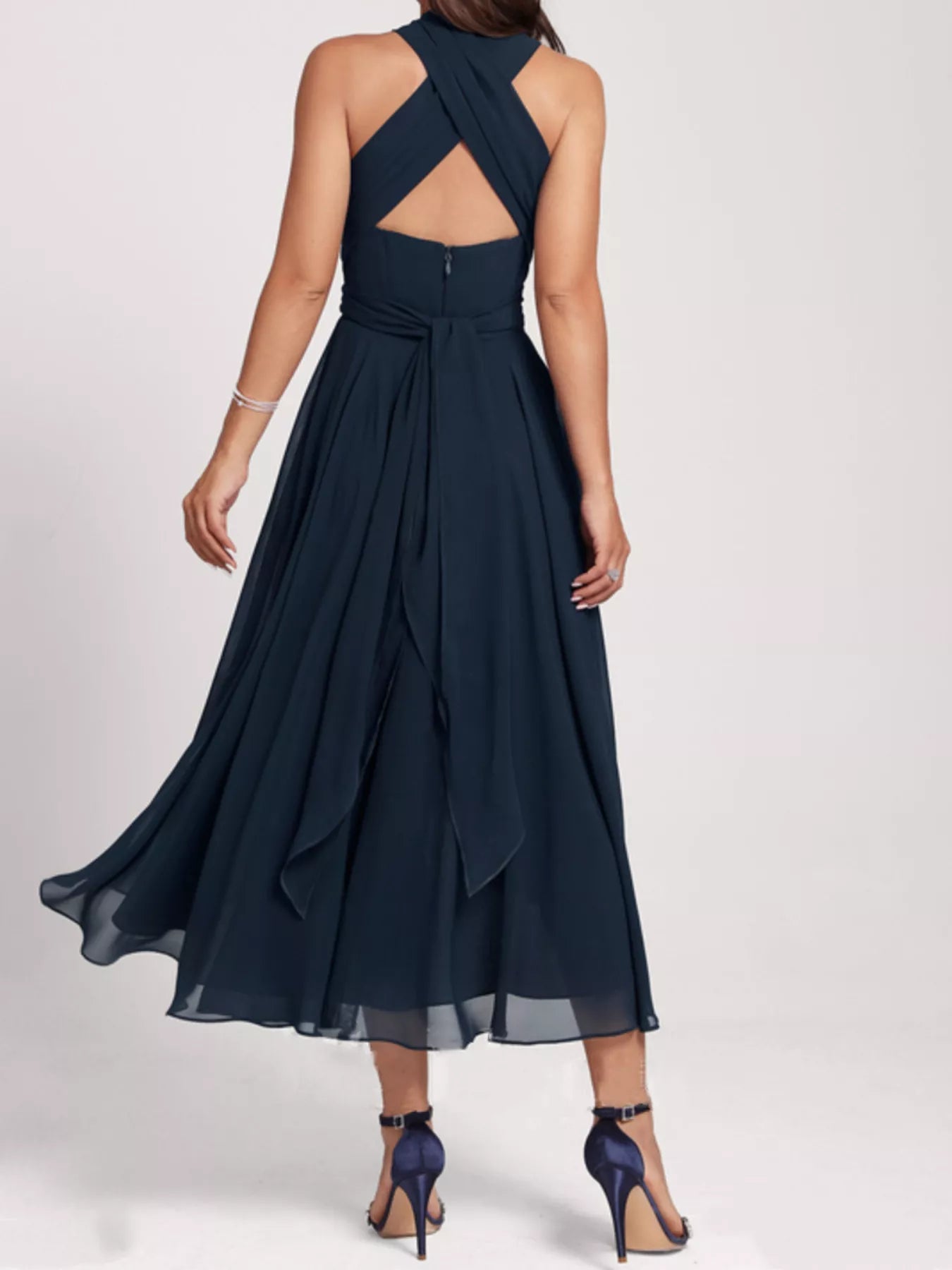 Ruched A-Line Midi Dress - Flip Flop Dynasty