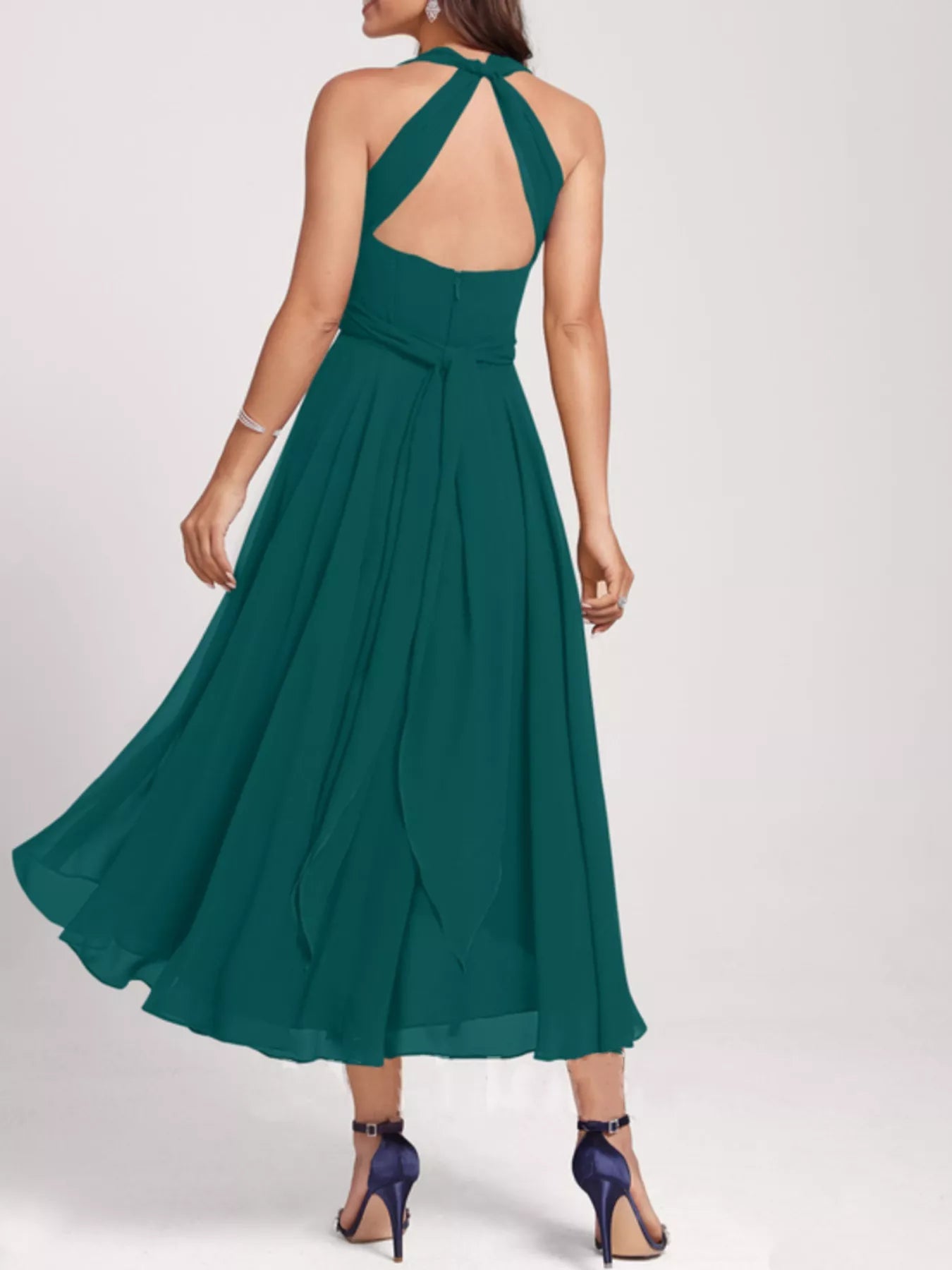 Ruched A-Line Midi Dress - Flip Flop Dynasty